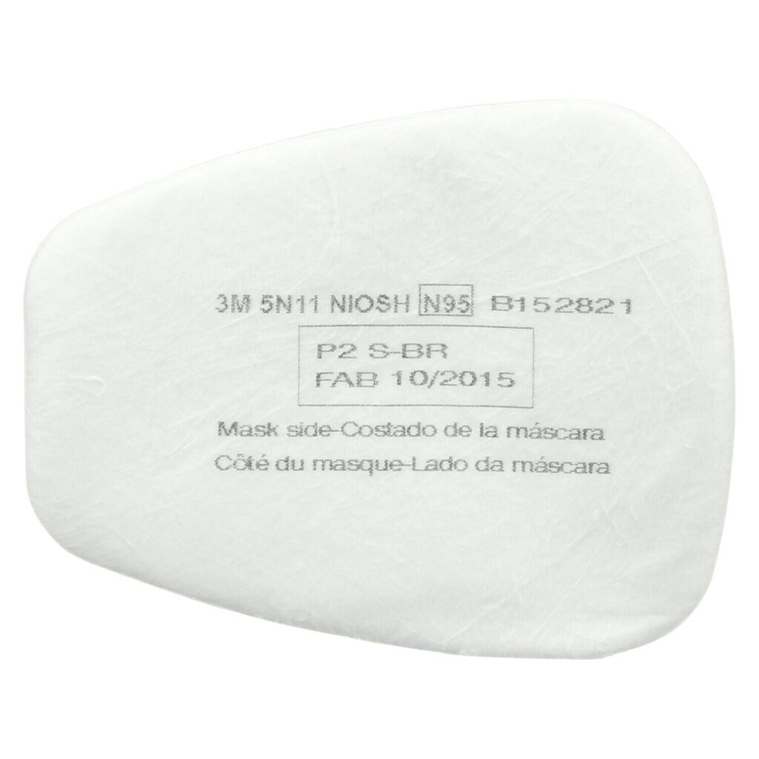 7000002008 - 3M Particulate Filter 5N11, N95 100 EA/Case