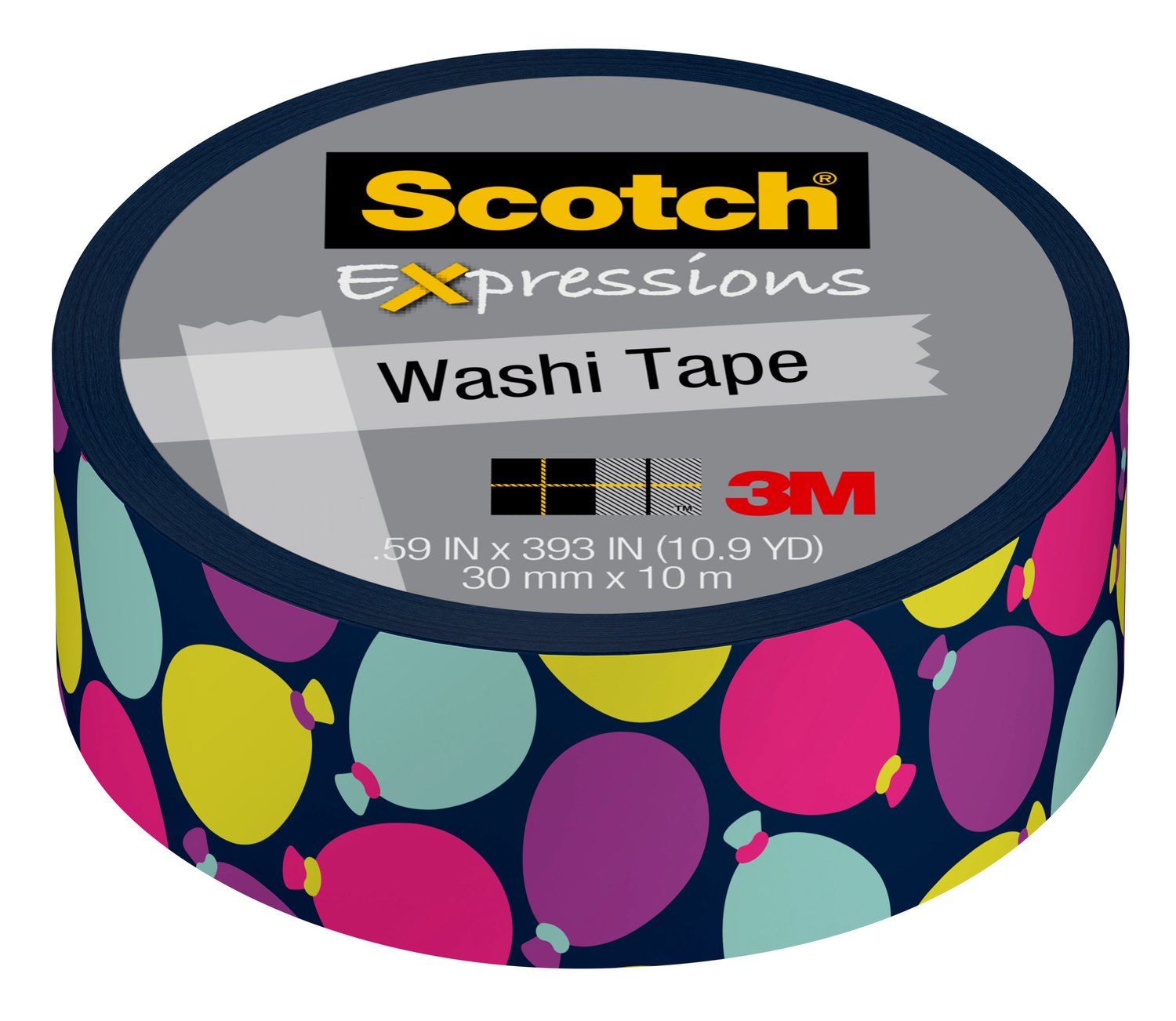 7100078334 - Scotch Expressions Washi Tape C314-P86, .59 in x 393 in (15 mm x 10 m),
Birthday Balloons