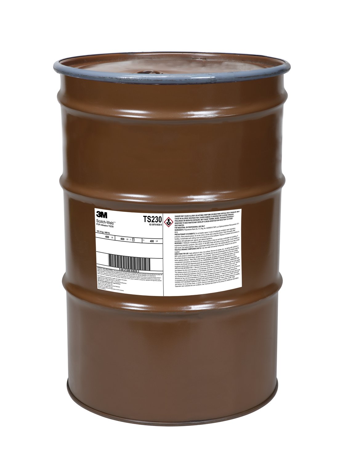 7100104259 - 3M Scotch-Weld PUR Adhesive TS230, Off-White, 55 Gallon (400 lb), Drum