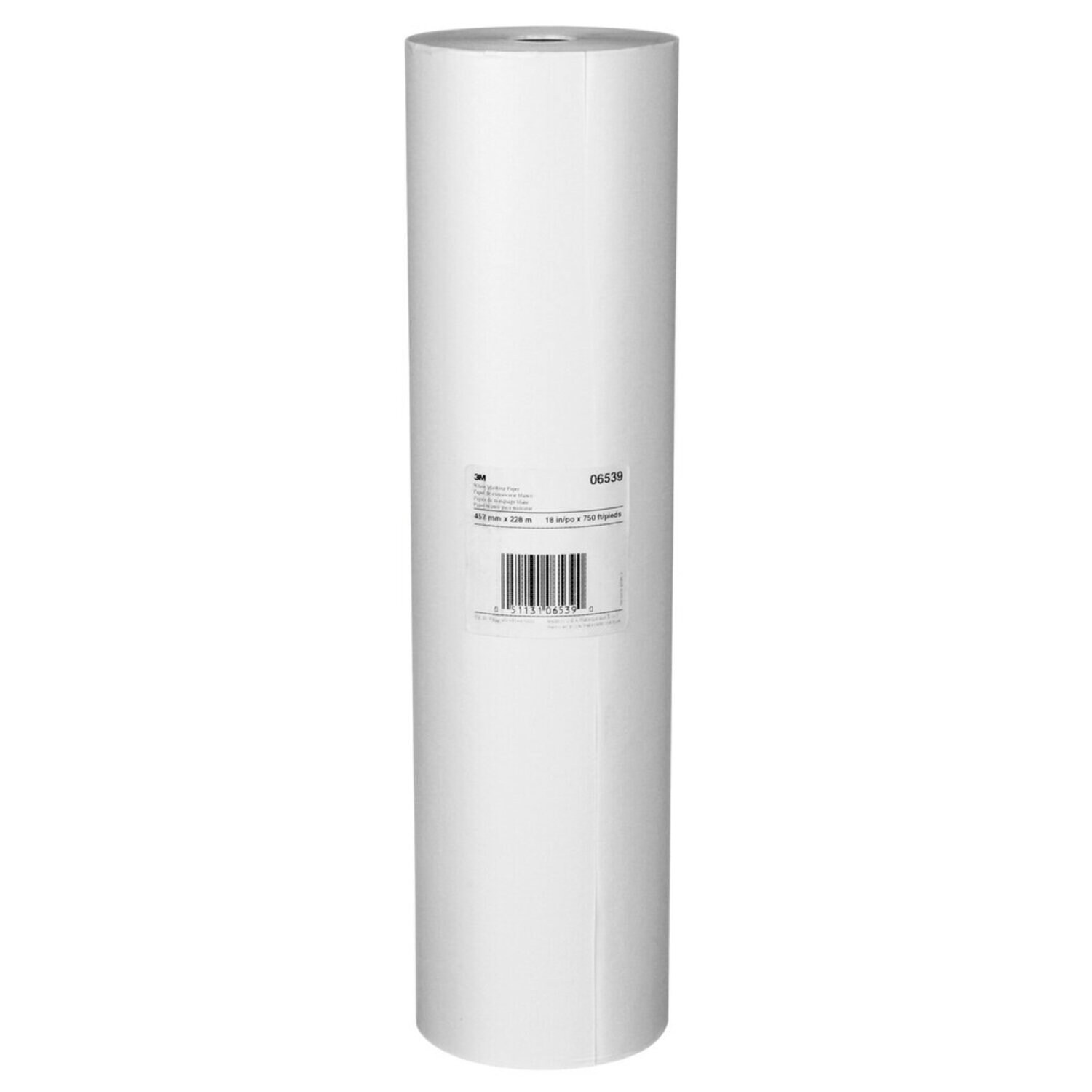 7000029607 - 3M White Masking Paper, 06539, 18 in x 750 ft, 2 per case