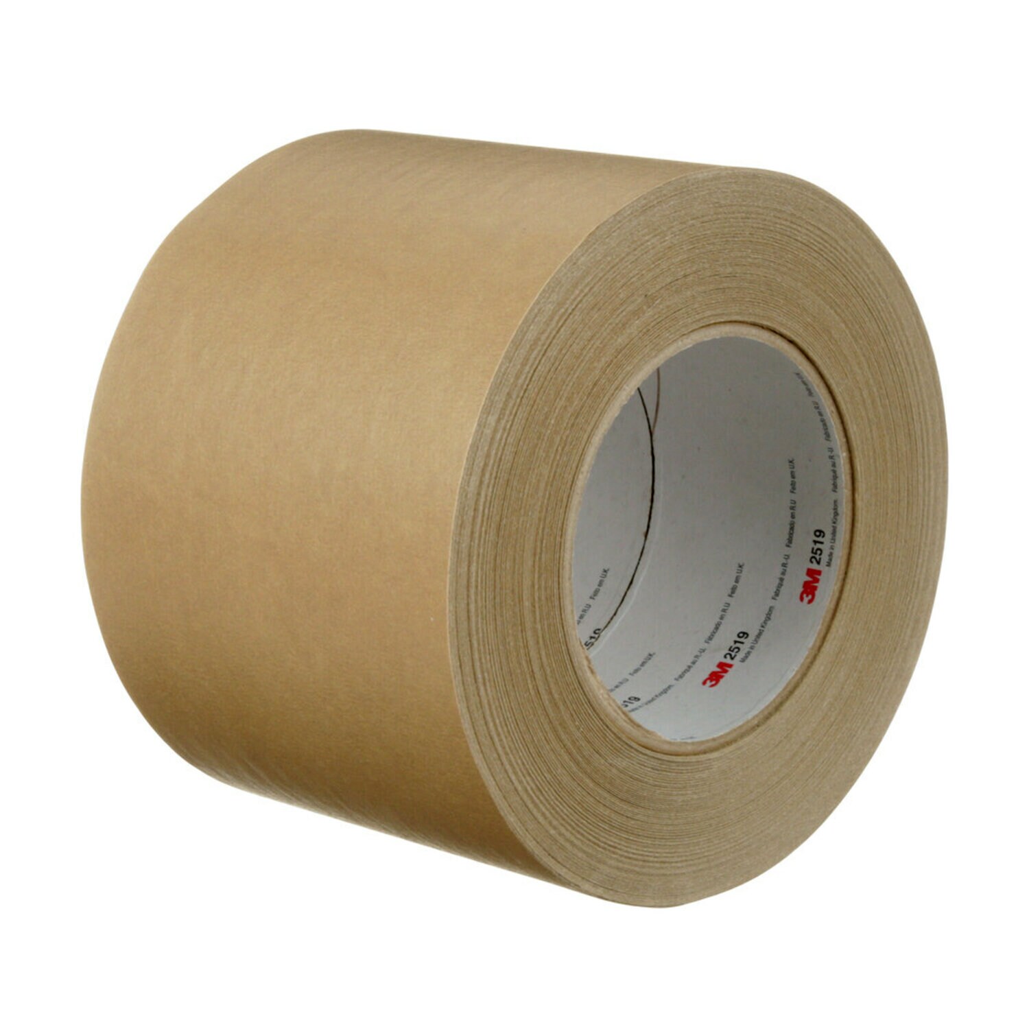 7100243539 - 3M High Performance Flatback Tape 2519, Tan, 100 mm x 55 m, 8 Roll/Case