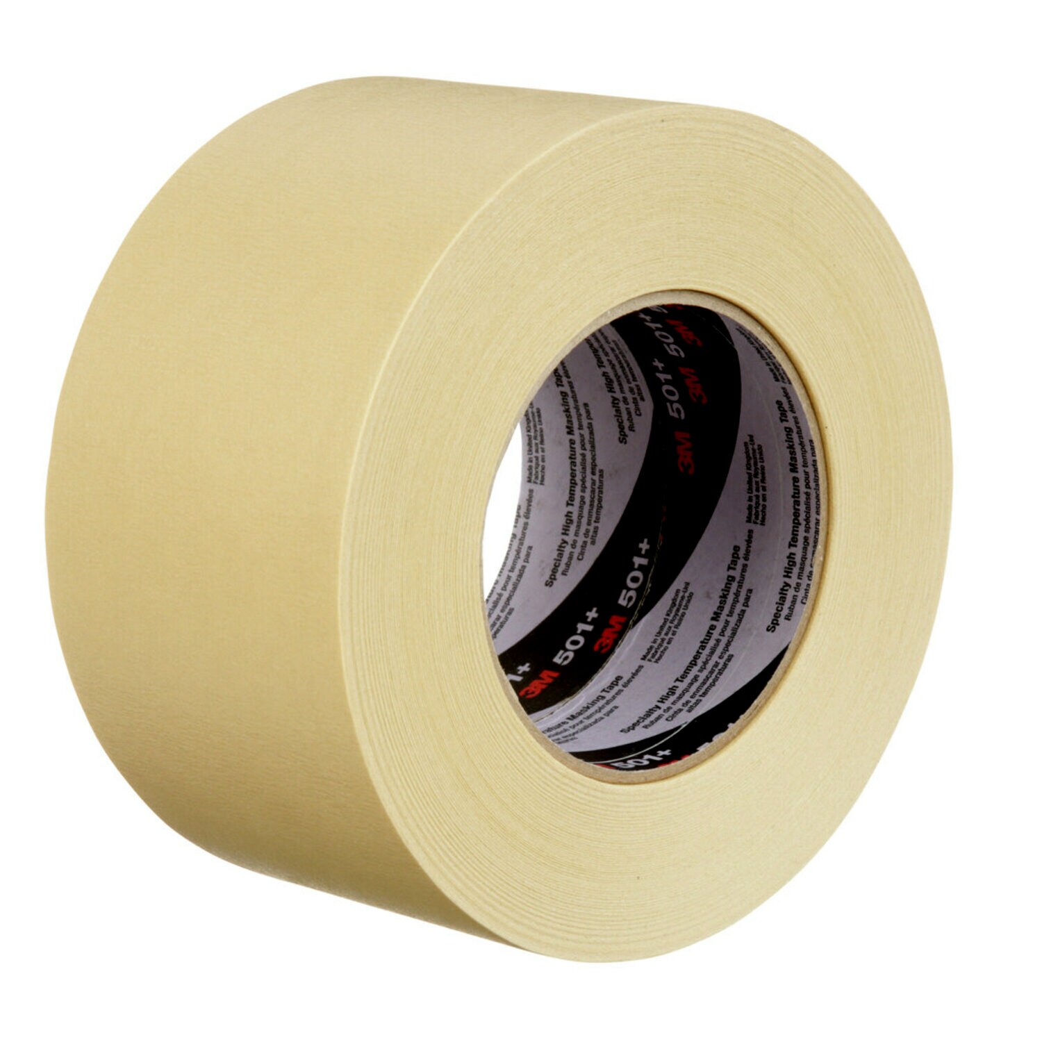 7000138489 - 3M Specialty High Temperature Masking Tape 501+, Tan, 72 mm x 55 m, 7.3 mil, 12 Rolls/Case