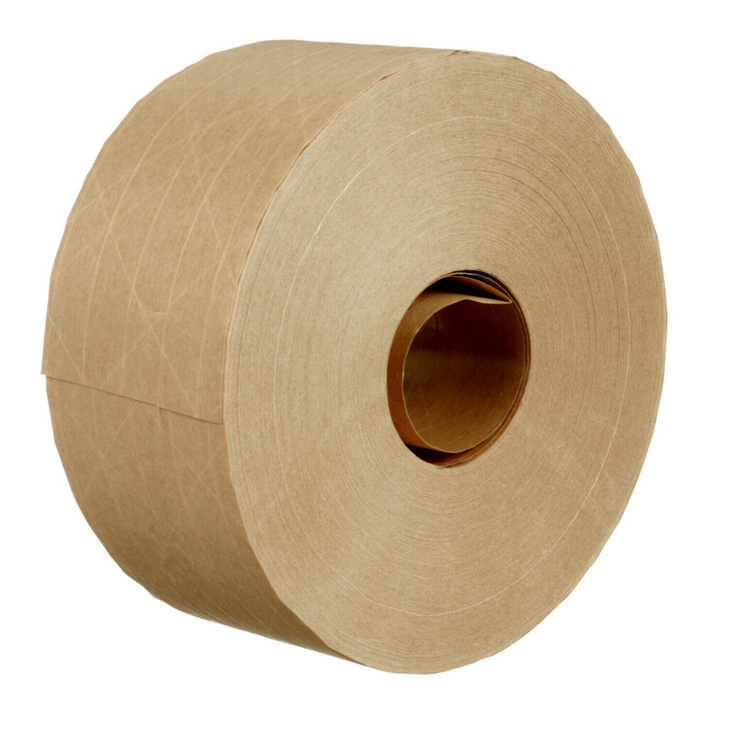 7000029099 - 3M Water Activated Paper Tape 6144, Natural, Economy Reinforced, 70 mm x 450 ft, 10/Case