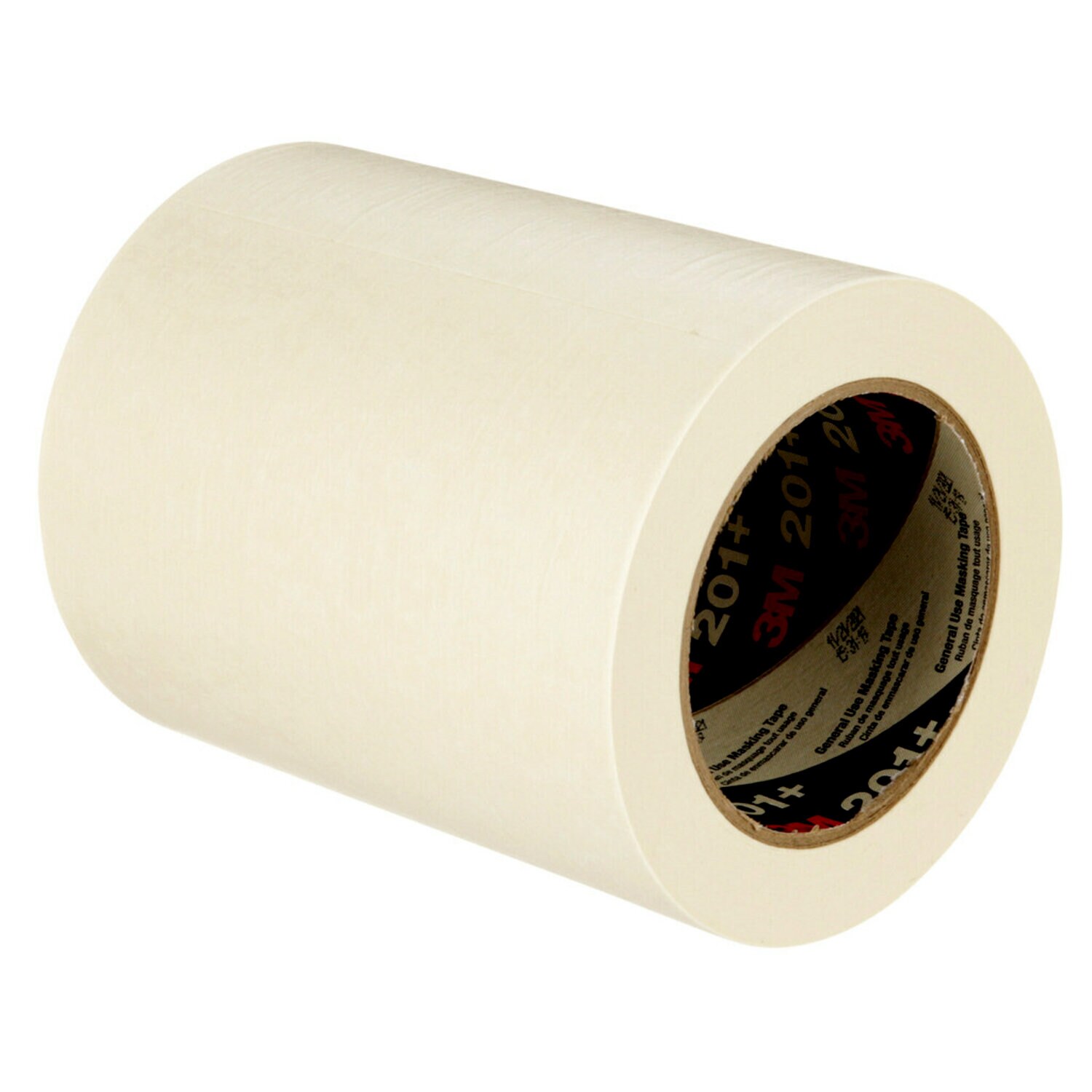 7100031484 - 3M General Use Masking Tape 201+, Tan, 144 mm x 55 m, 4.4 mil, 8 Roll/Case