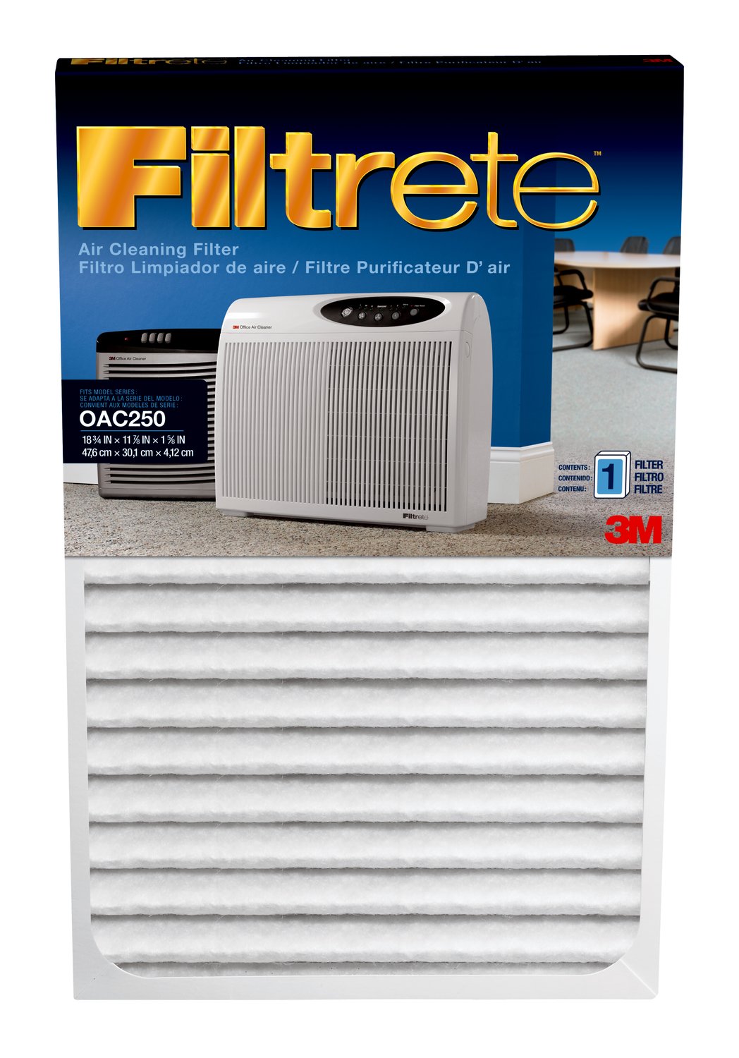 7000126908 - Filtrete Replacement Filter OAC250RF for OAC250 Office Air Cleaner