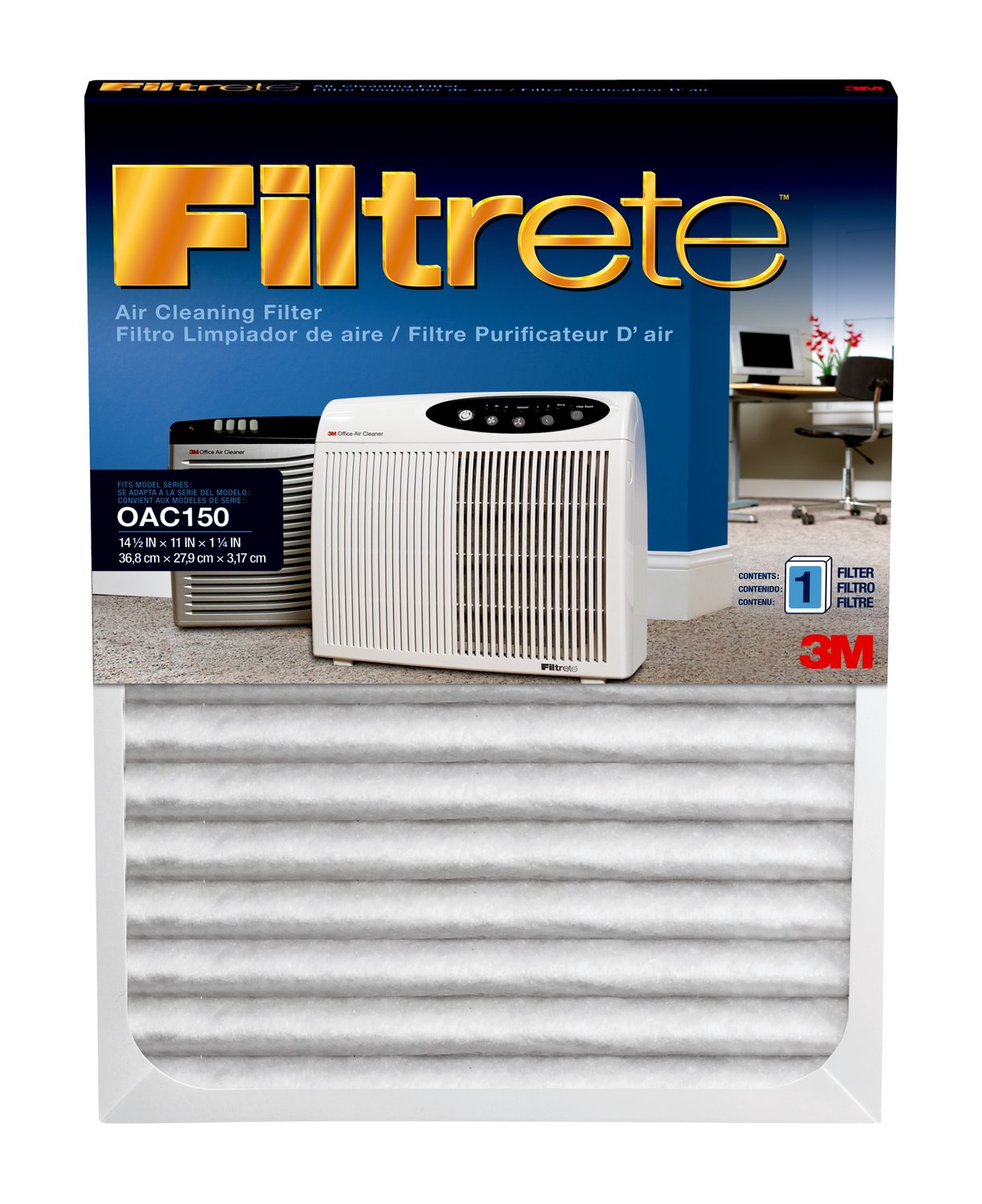 7000126907 - Filtrete Replacement Filter OAC150RF for OAC150 Office Air Cleaner