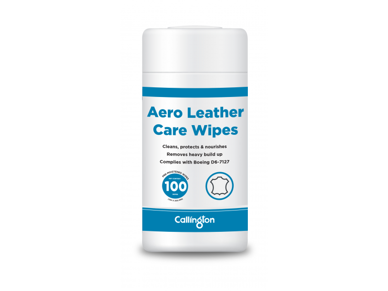 4996/100/TUB - CALLINGTON AERO LEATHER CARE WIPES - LEATHER CARE AIRCRAFT WIPES - 100 PC