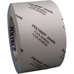  - Polyken 294FR - Meets FAR 25.853(a) & FAR 25.855(d) - White - Printed 2" x 36Yd