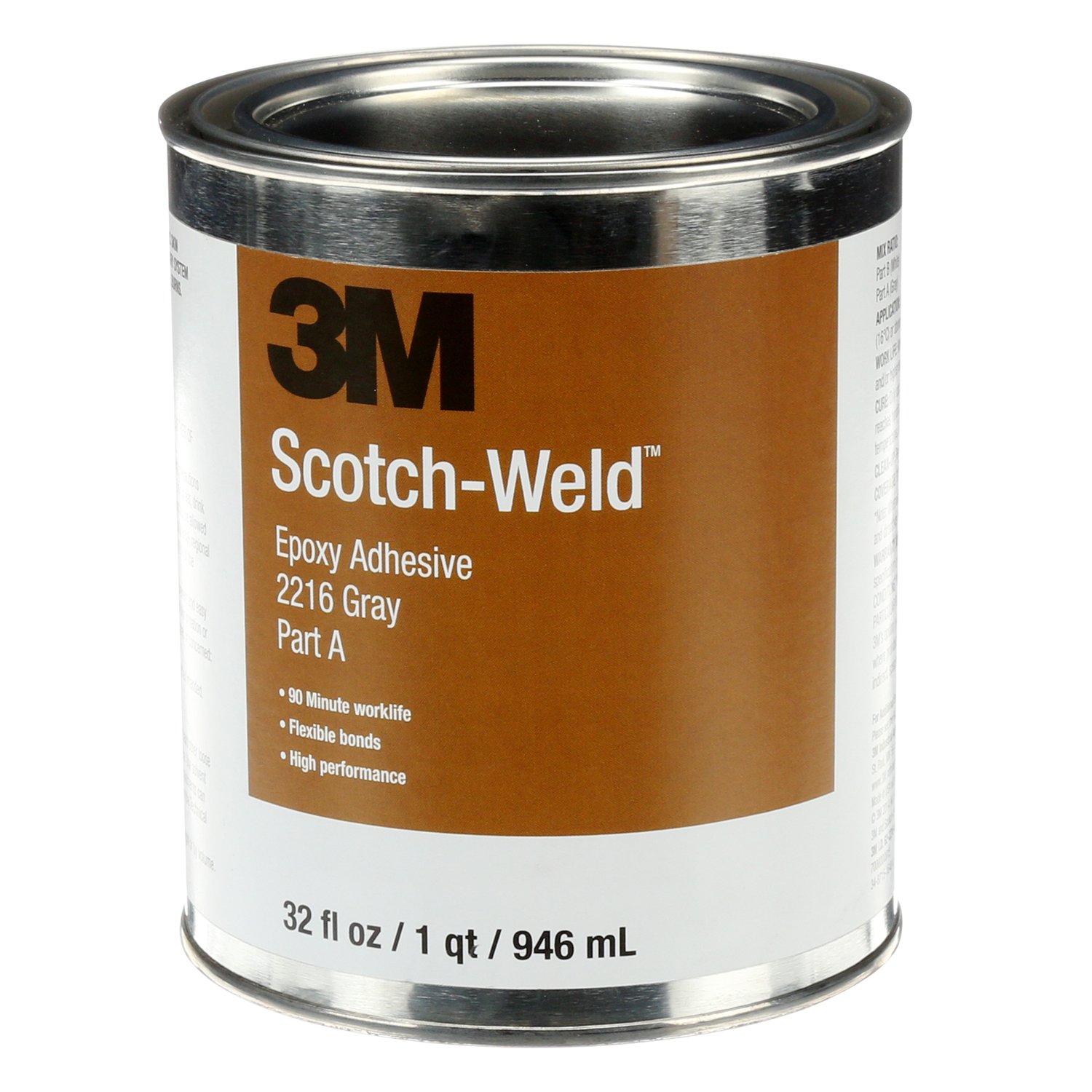 7000000815 - 3M Scotch-Weld Epoxy Adhesive 2216, Gray, Part B/A, 1.66 Quart, 6 Kit/Case