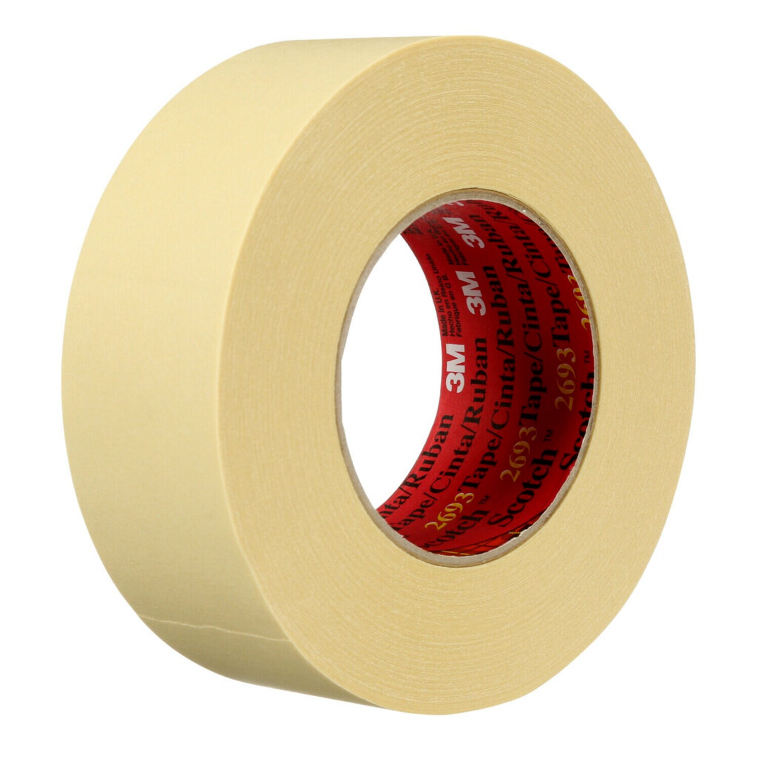 7000088347 - 3M High Performance Masking Tape 2693, Tan, 48 mm x 55 m, 7.9 mil, 24 Rolls/Case