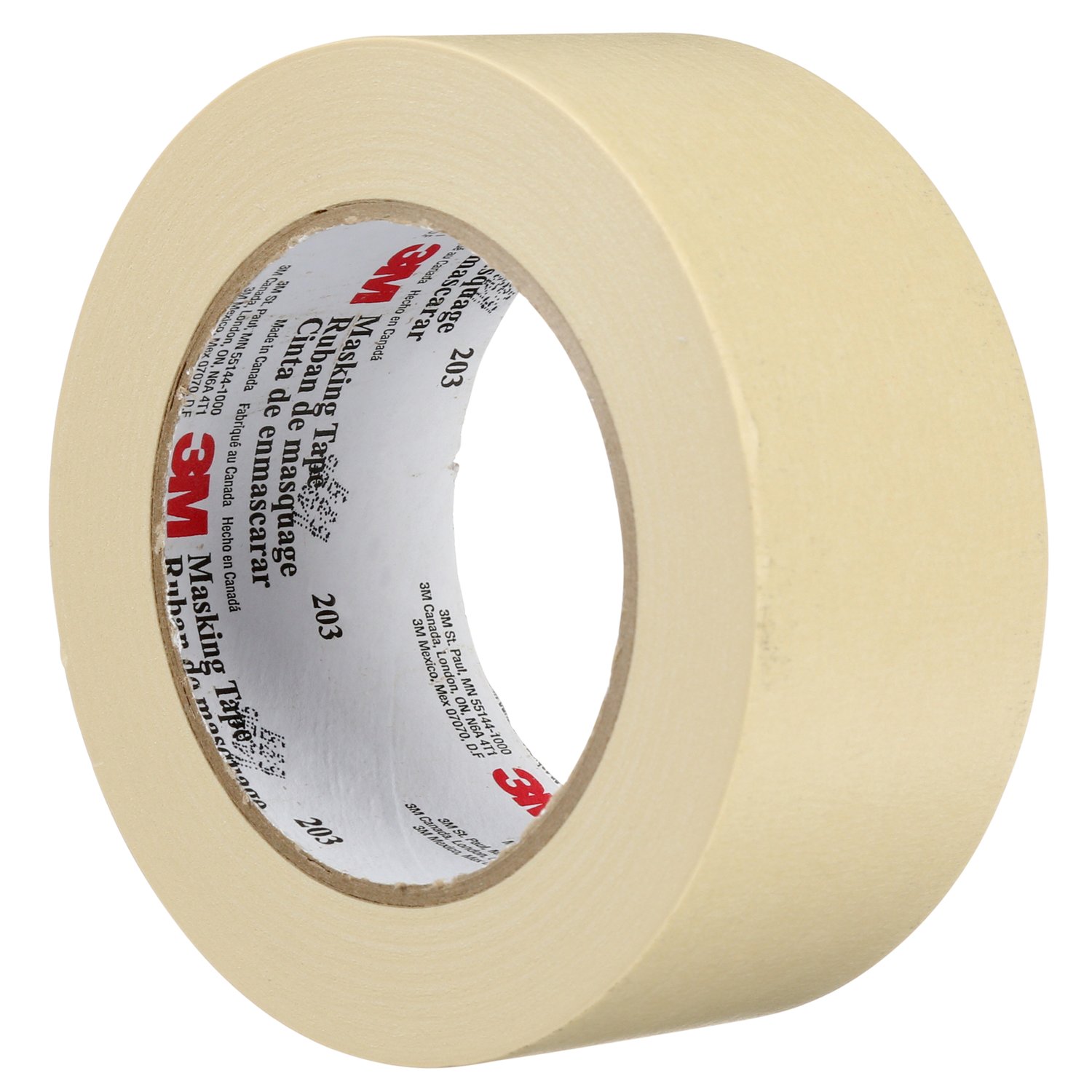 7000124209 - 3M General Purpose Masking Tape 203, Beige, 48 mm x 55 m, 4.7 mil, 24 Roll/Case