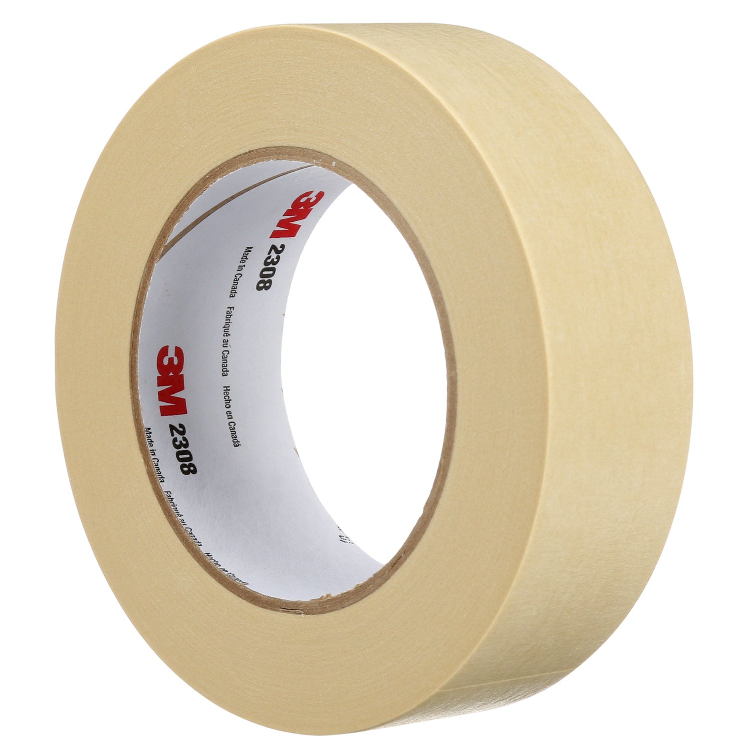 7000123880 - 3M Masking Tape 2308, Tan, 36 mm x 55 m ,5.3 mil, 24 Roll/Case
