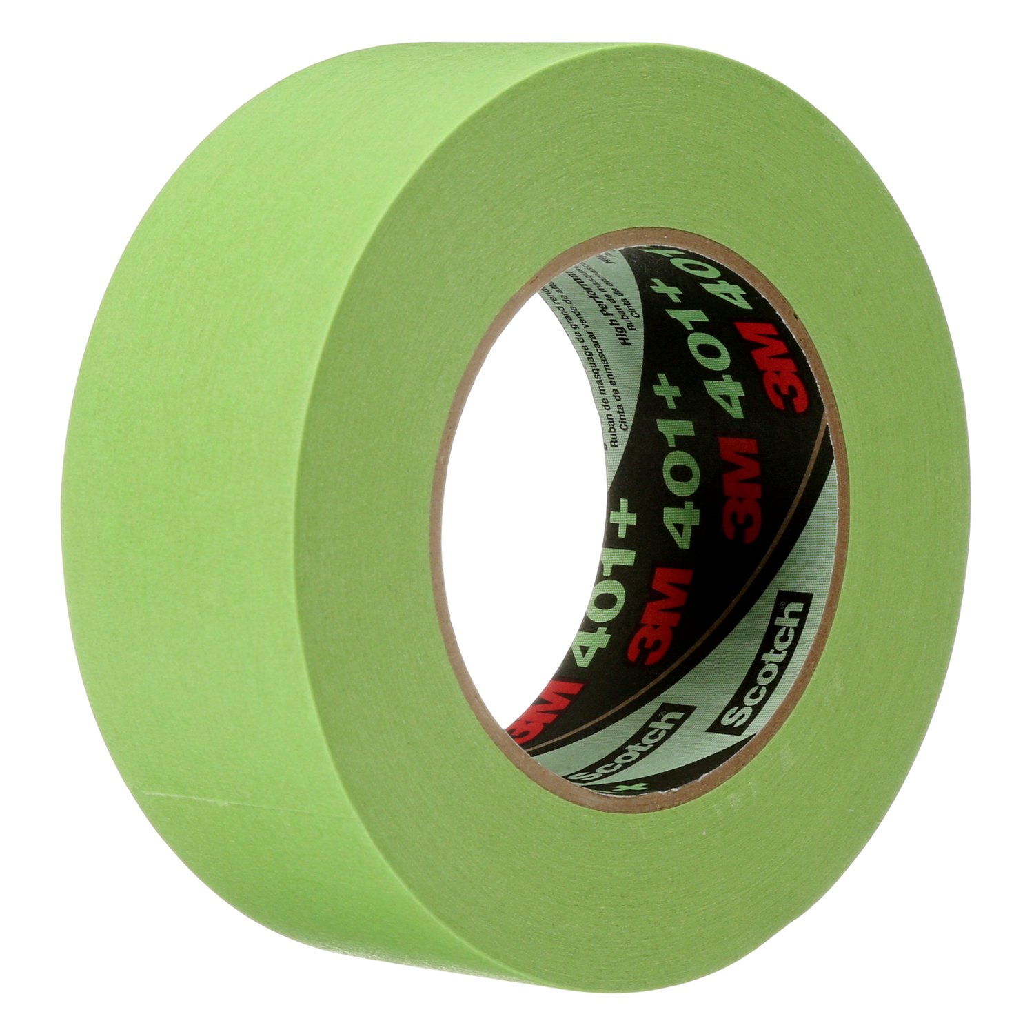 7000124898 - 3M High Performance Green Masking Tape 401+, 48 mm x 55 m 6.7 mil, 12 Roll/Case
