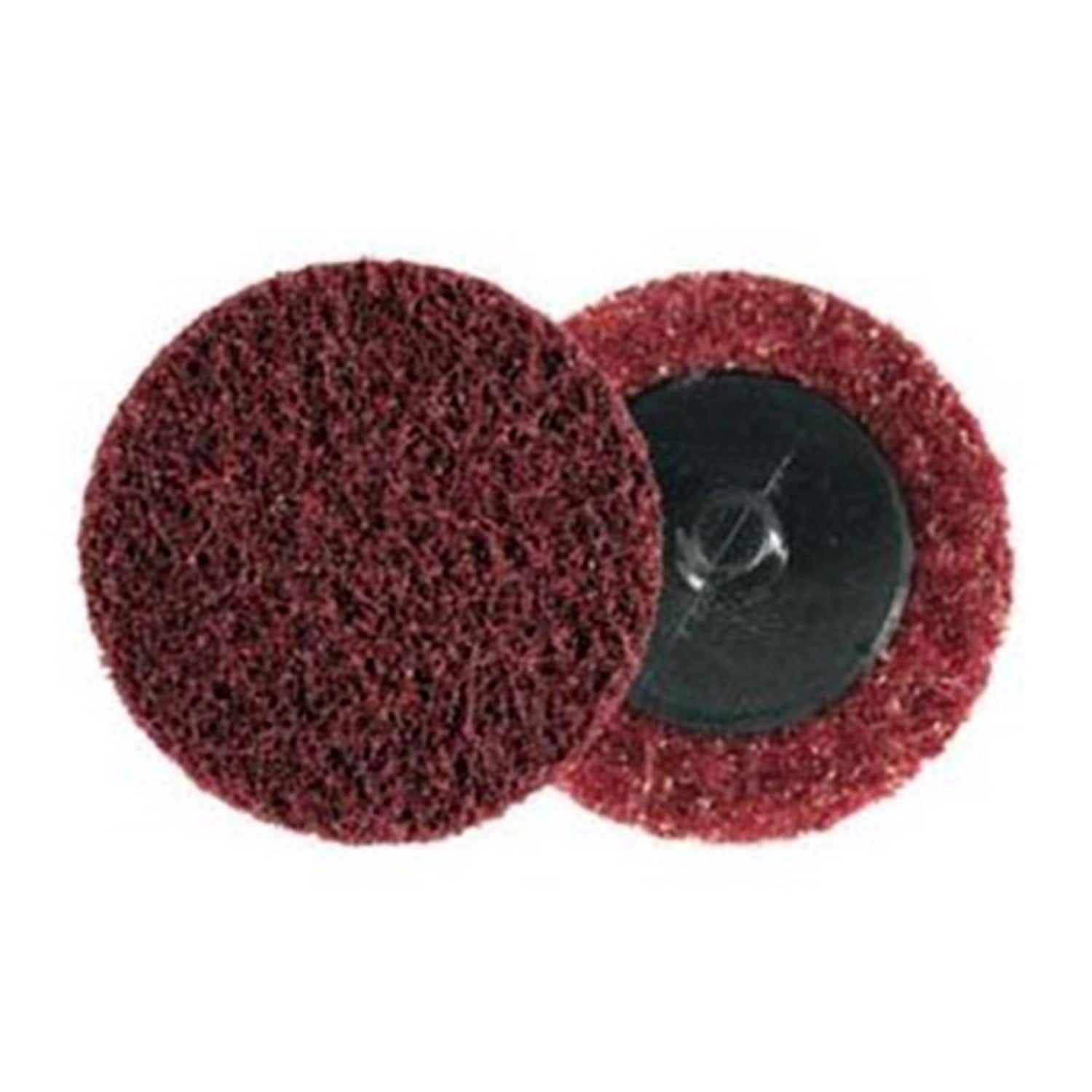 7010366856 - Scotch-Brite Roloc Surface Conditioning Disc, SC-DR, A/O Medium, TR, 2 in, 1000 ea/Case, Bulk