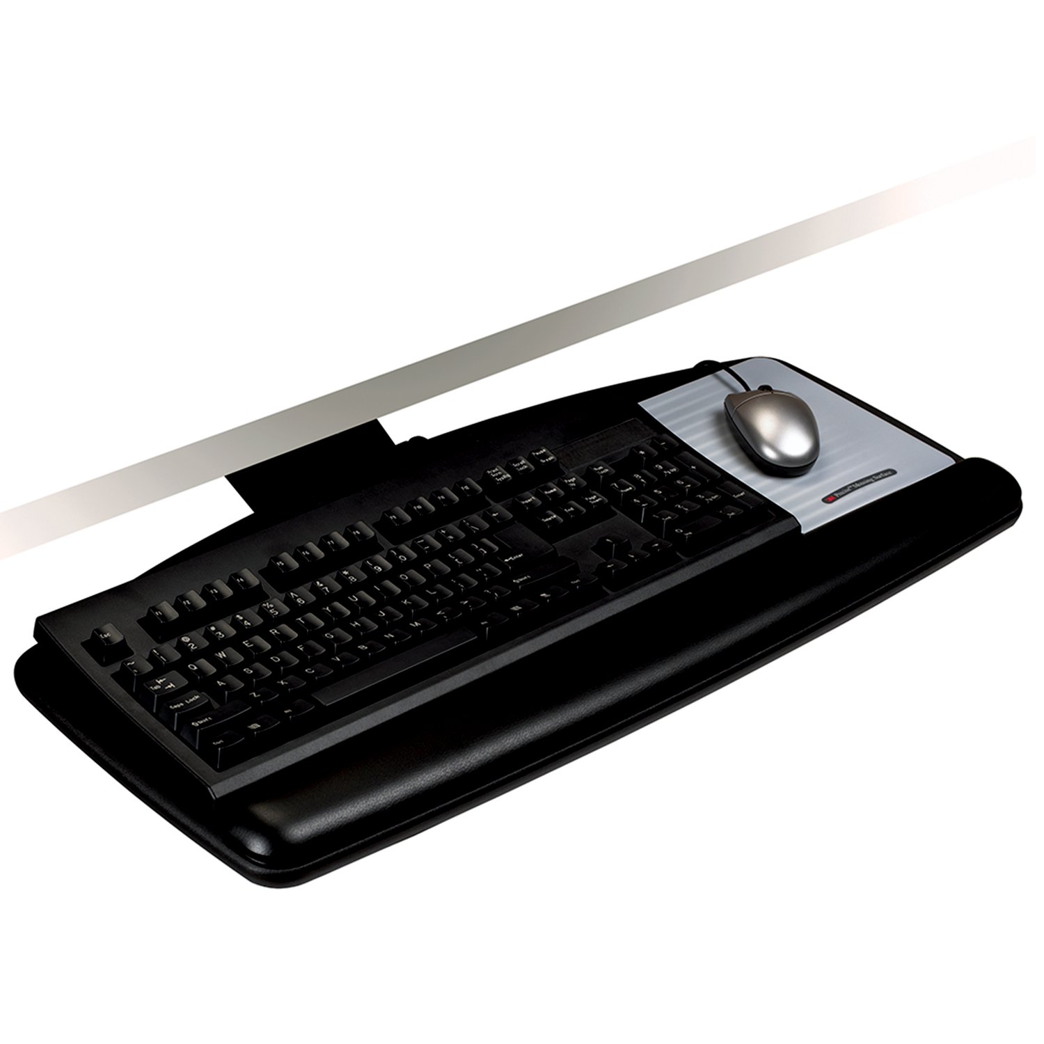 7100153765 - 3M Easy Adjust Keyboard Tray with Standard Keyboard and Mouse Platform, 23 in Track, AKT90LE
