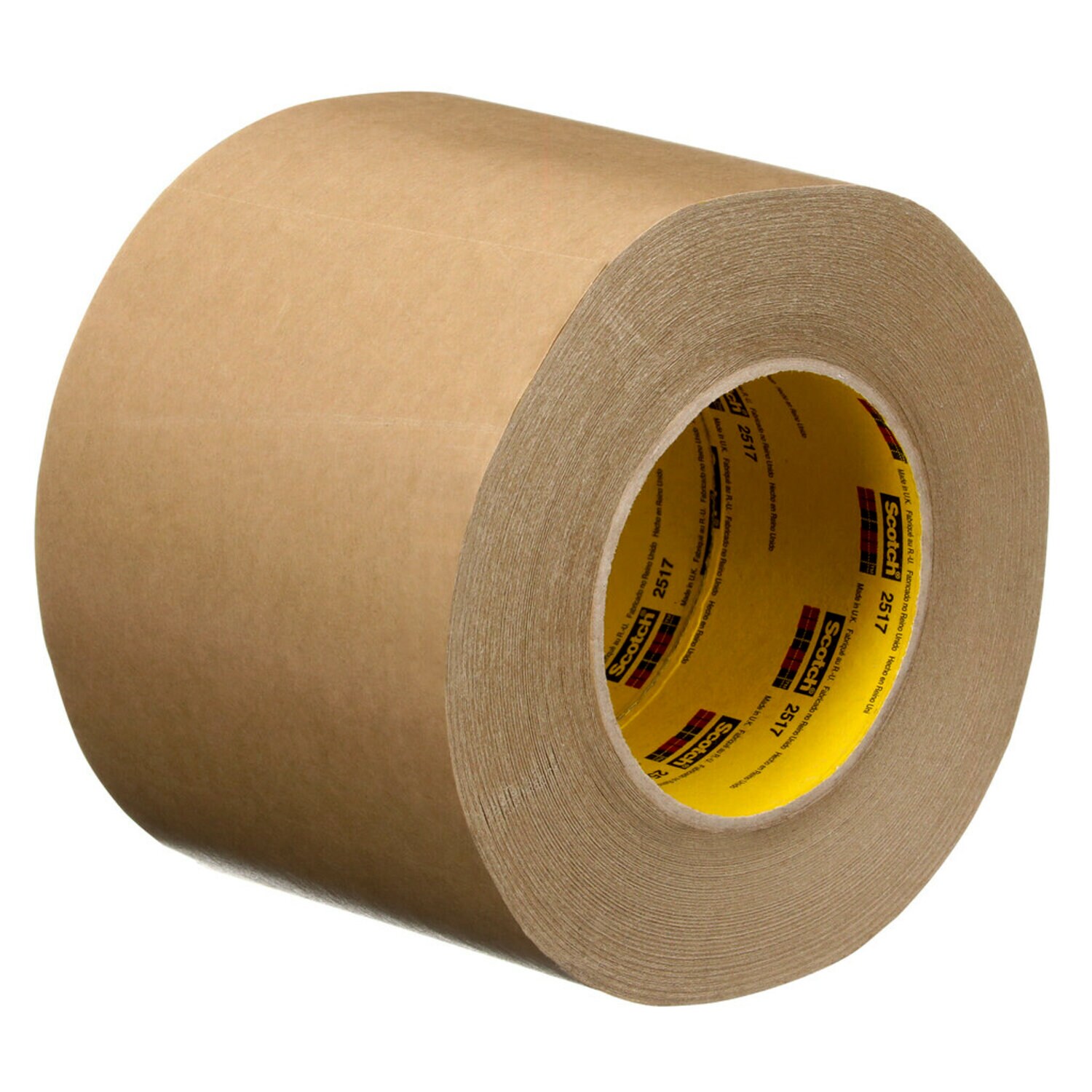 7000088504 - 3M Flatback Tape 2517, Medium Brown, 100 mm x 55 m, 6.5 mil, 8 Rolls/Case