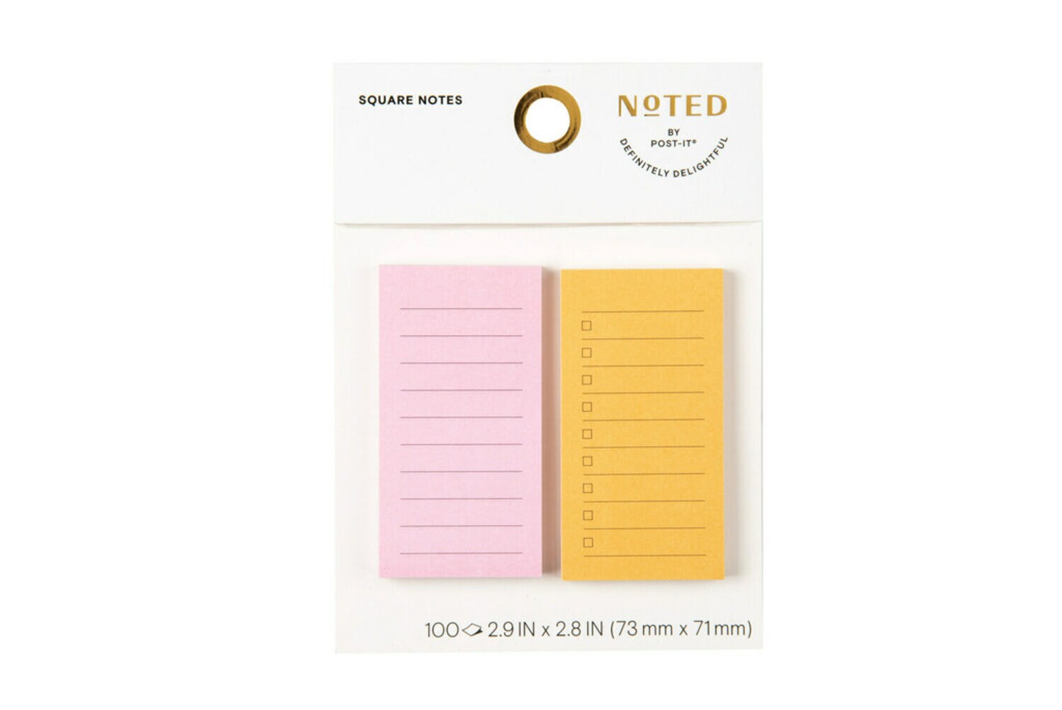 7100264565 - Post-it Printed Notes NTD5-DUO-WM, 1.4 in x 2.8 in (35 mm x 71 mm)
