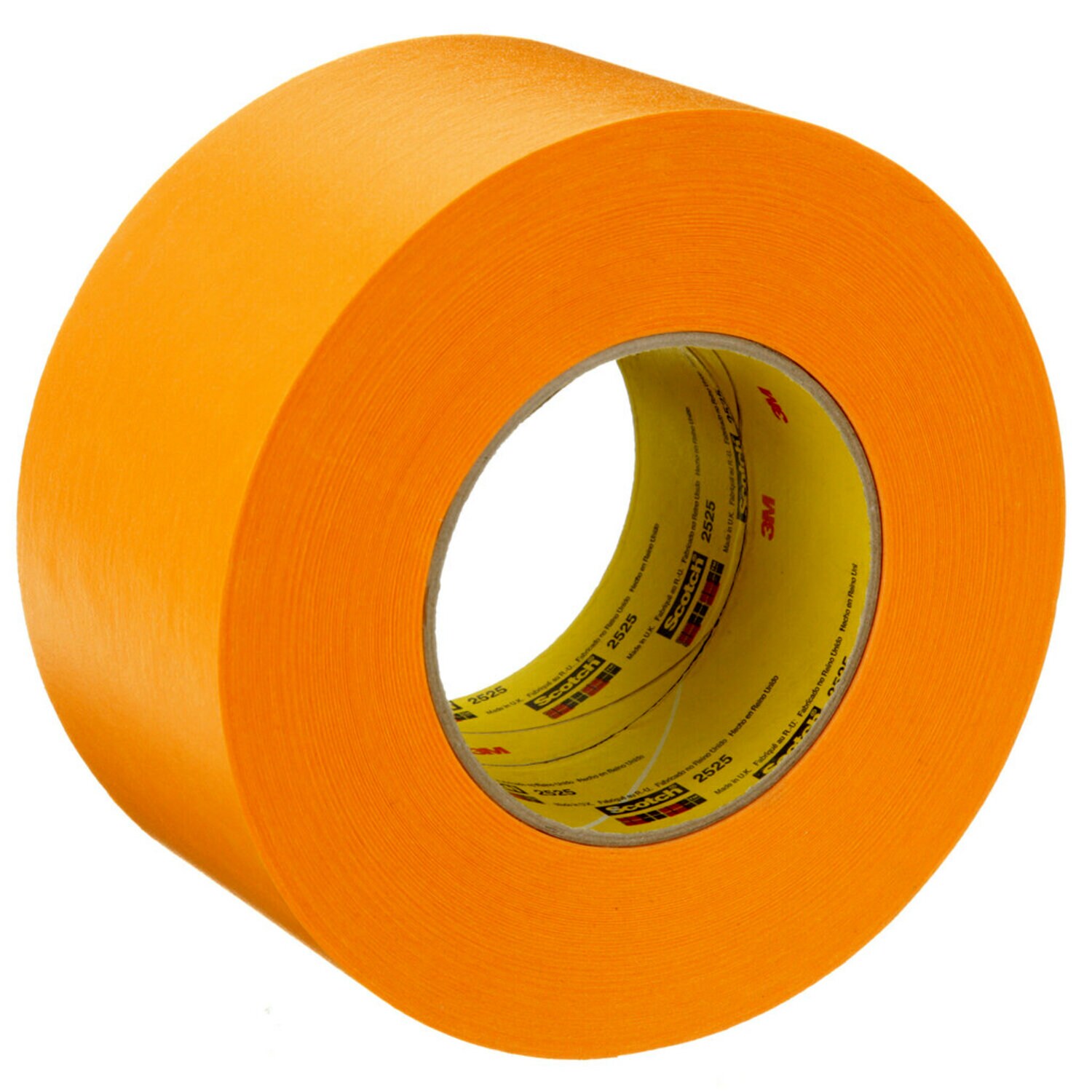 7000088509 - 3M Performance Flatback Tape 2525, Orange, 72 mm x 55 m, 9.5 mil, 12 Rolls/Case