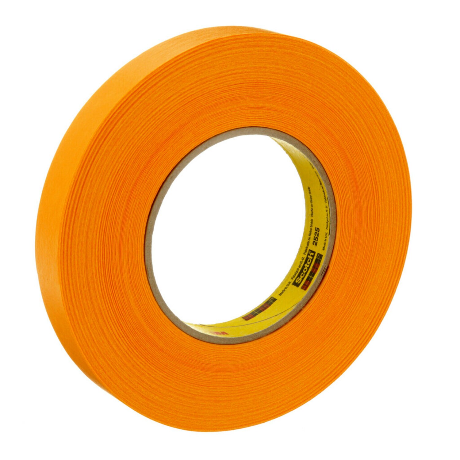 7000088506 - 3M Performance Flatback Tape 2525, Orange, 18 mm x 55 m, 9.5 mil, 48 Rolls/Case