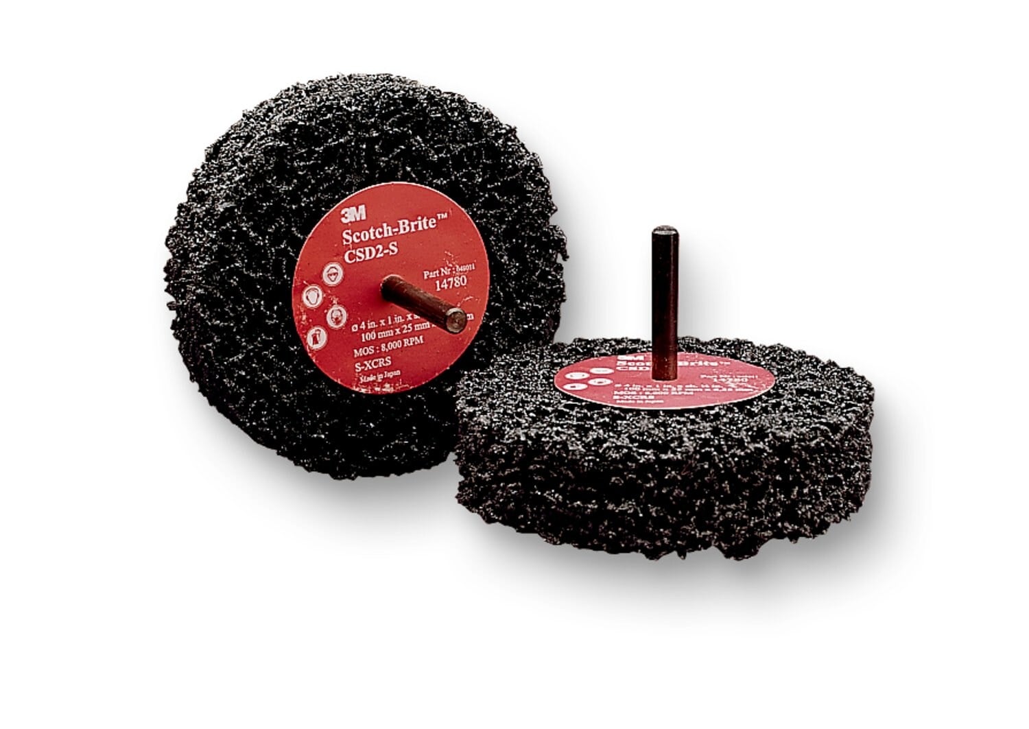 7100062946 - Scotch-Brite Roloc Clean and Strip Disc, TR, CSD2-R, 4 in x 1 in S XCS, 10 ea/Case