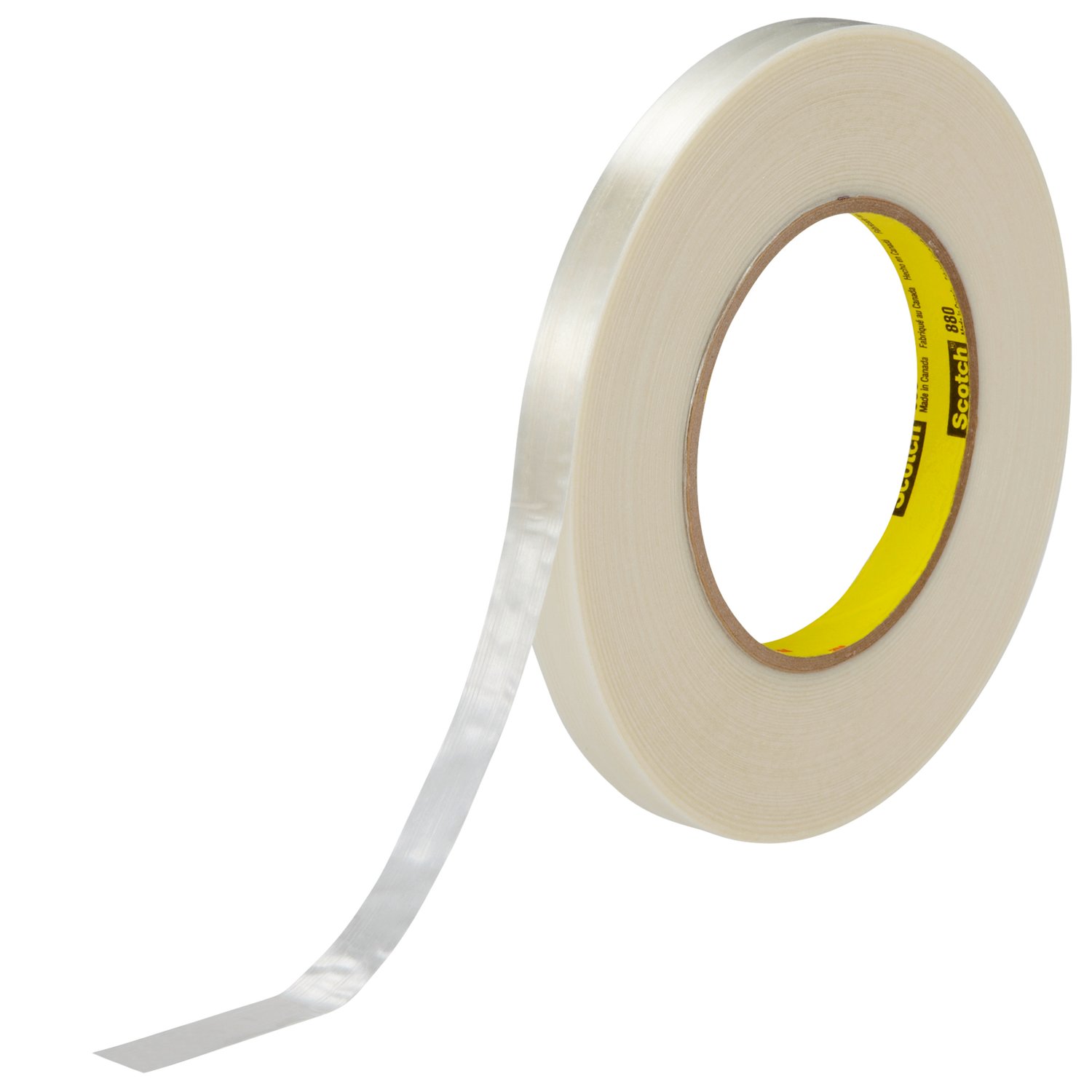 7000123807 - Scotch Filament Tape 880, Clear, 12 mm x 55 m, 7.7 mil, 72 Roll/Case