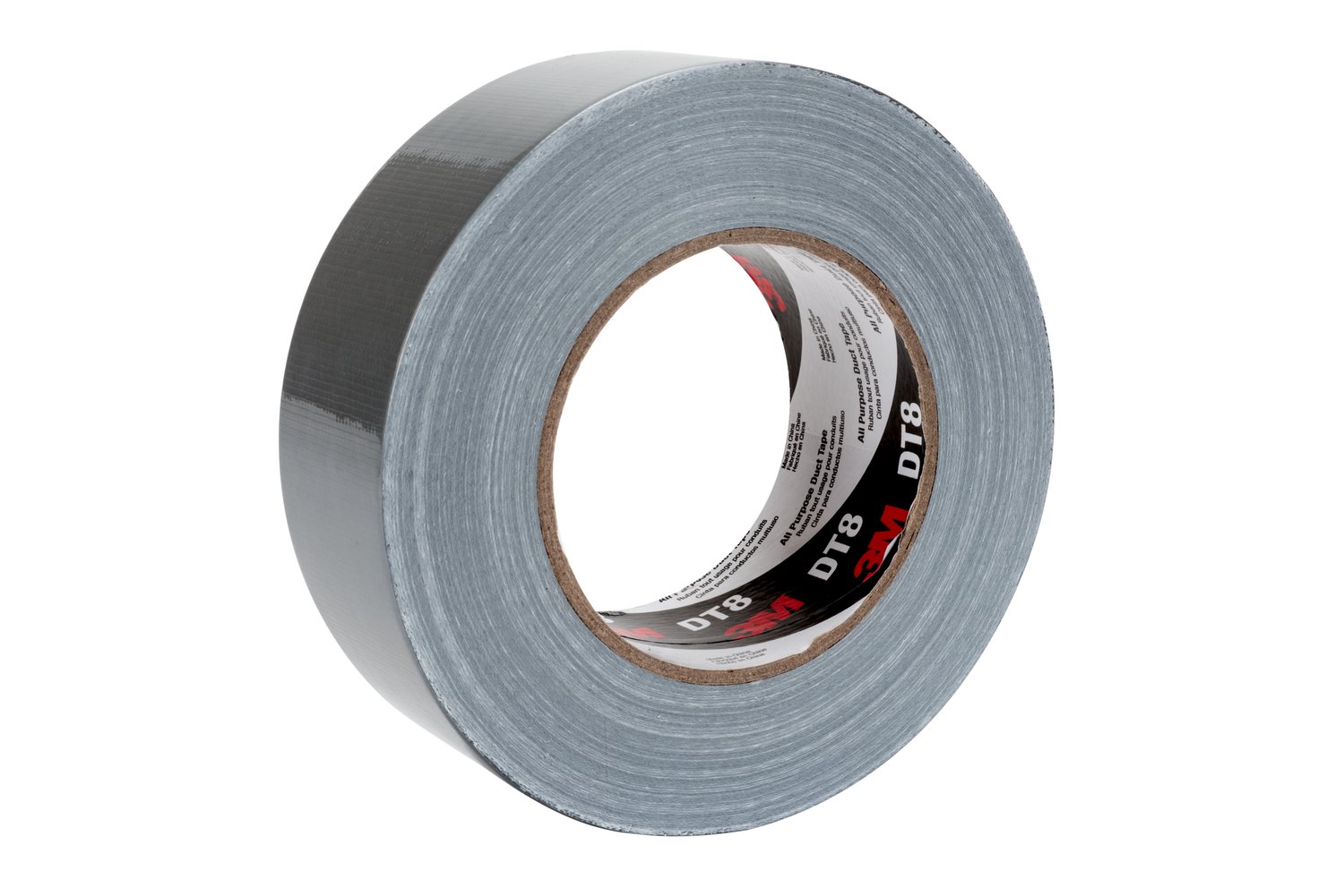 7100158345 - 3M All Purpose Duct Tape DT8, Silver, 48 mm x 54.8 m, 8 mil, 24 Roll/Case, Individually Wrapped Conveniently Packaged