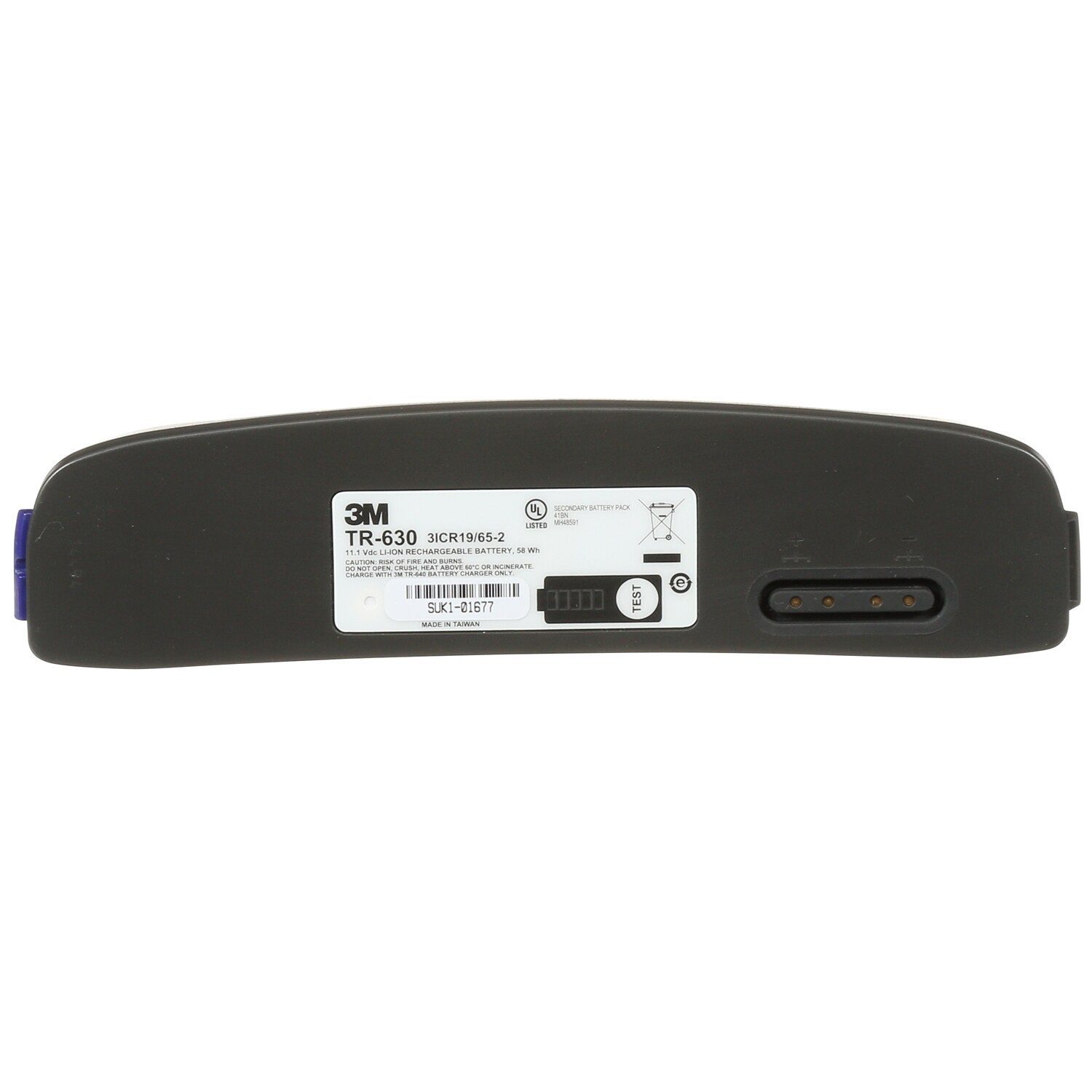 7100327726 - 3M Versaflo Standard Li ion Battery TR-630, for TR-600 Turbo, 1 EA/Case