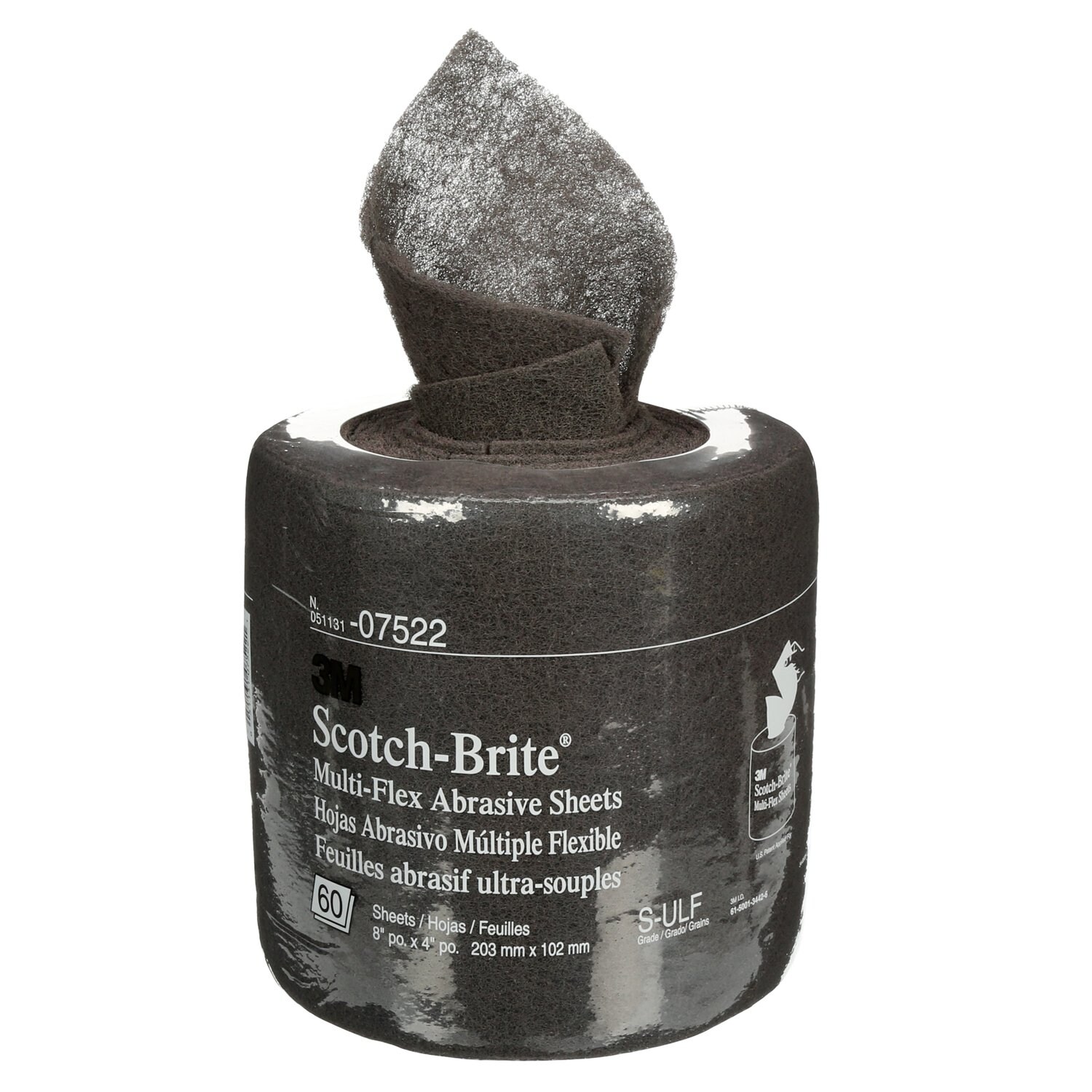 7000028496 - Scotch-Brite Multi-Flex Sheet Roll, MX-SR, SiC Ultra Fine, 8 in x 20 ft, 60 Sheets/Roll, 4 Rolls/Case
