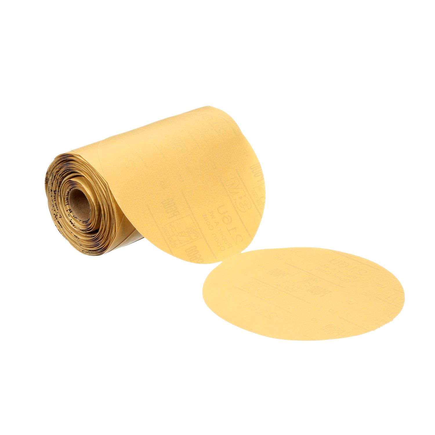 7000118114 - 3M Stikit Gold Paper Disc Roll 216U, P400 A-weight, 6 in x NH, Die 600Z, 175 Discs/Roll, 6 Rolls/Case