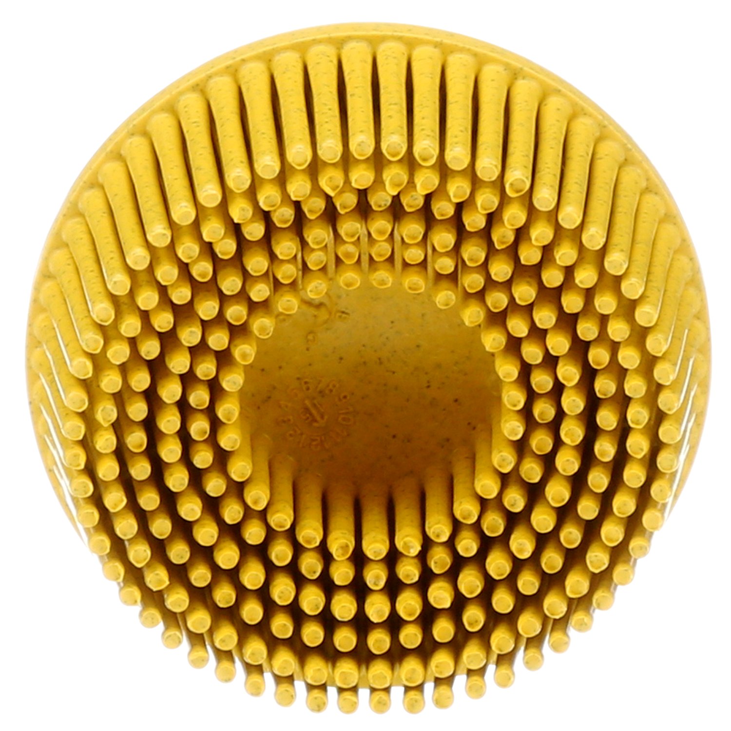 7100138284 - Scotch-Brite Roloc Bristle Disc, RD-ZB, 07525, 80, TR, Yellow, 2 in x 5/8 in, Tapered, 10/Carton, 40 ea/Case