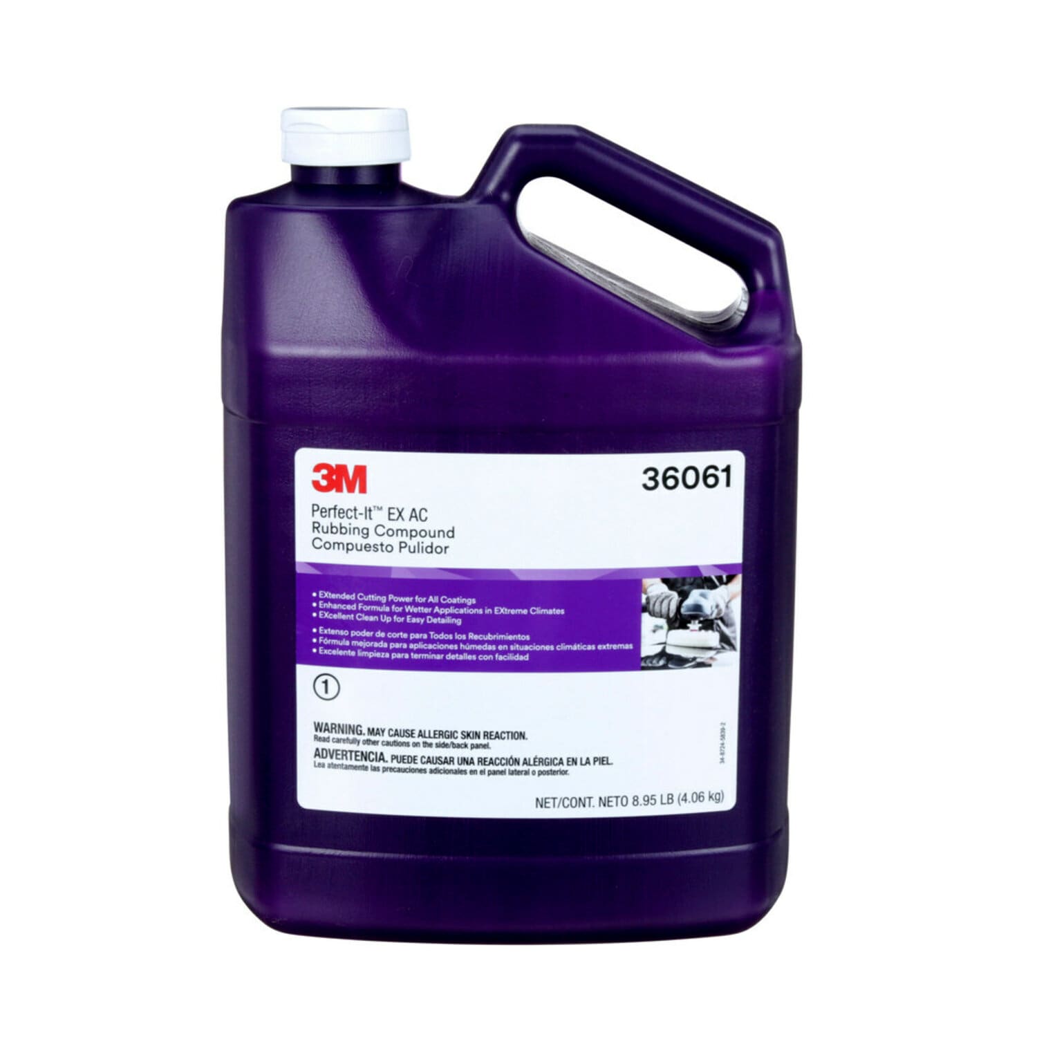 7100210709 - 3M Perfect-It EX AC Rubbing Compound, 36061, 1 gal (8.95 lb), 4 per case