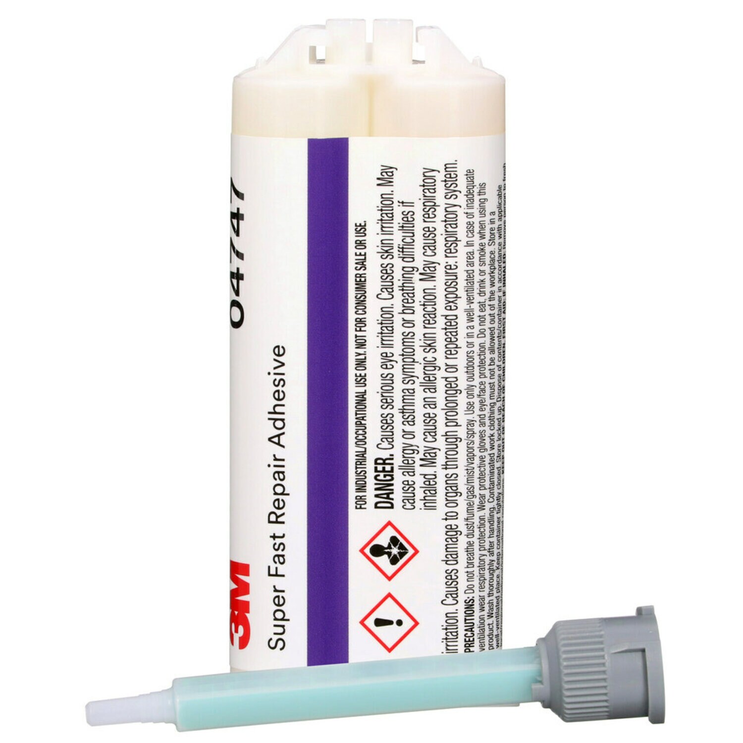 7100006276 - 3M Super Fast Repair Adhesive 04747, Amber, 47.3 mL Cartridge 6/Case