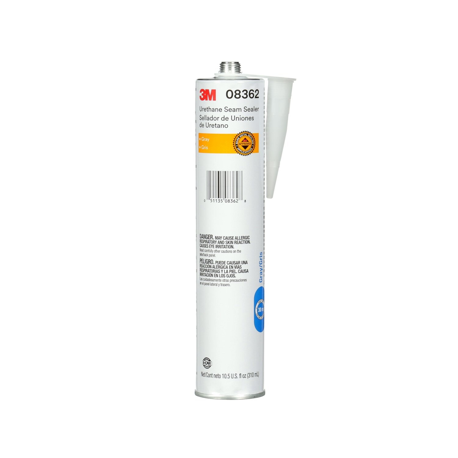 7100066294 - 3M Urethane Seam Sealer 08362, Gray, 310 mL Cartridge 12/Case