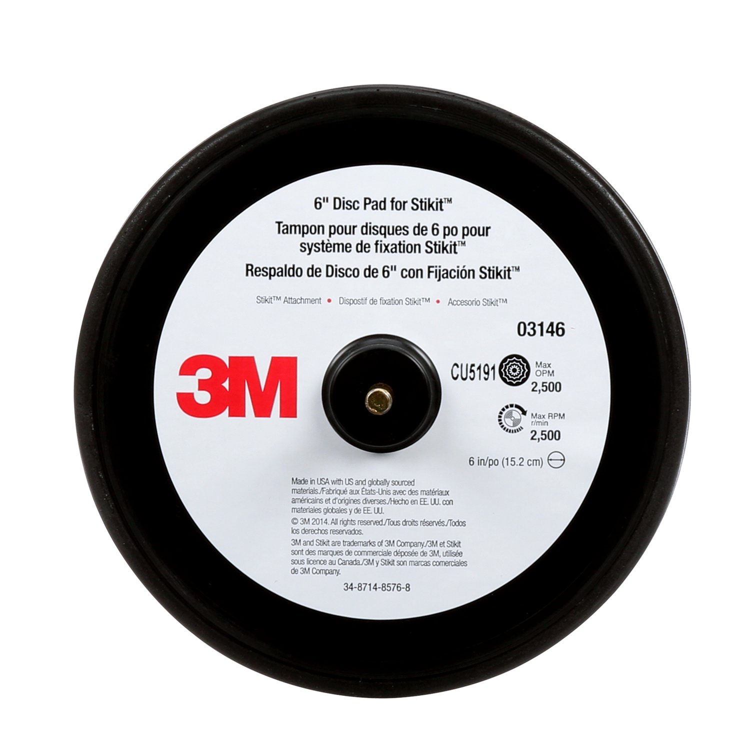 7100190987 - 3M Stikit Abrasive Disc Pad, 3146B, 6 in, 10 per case