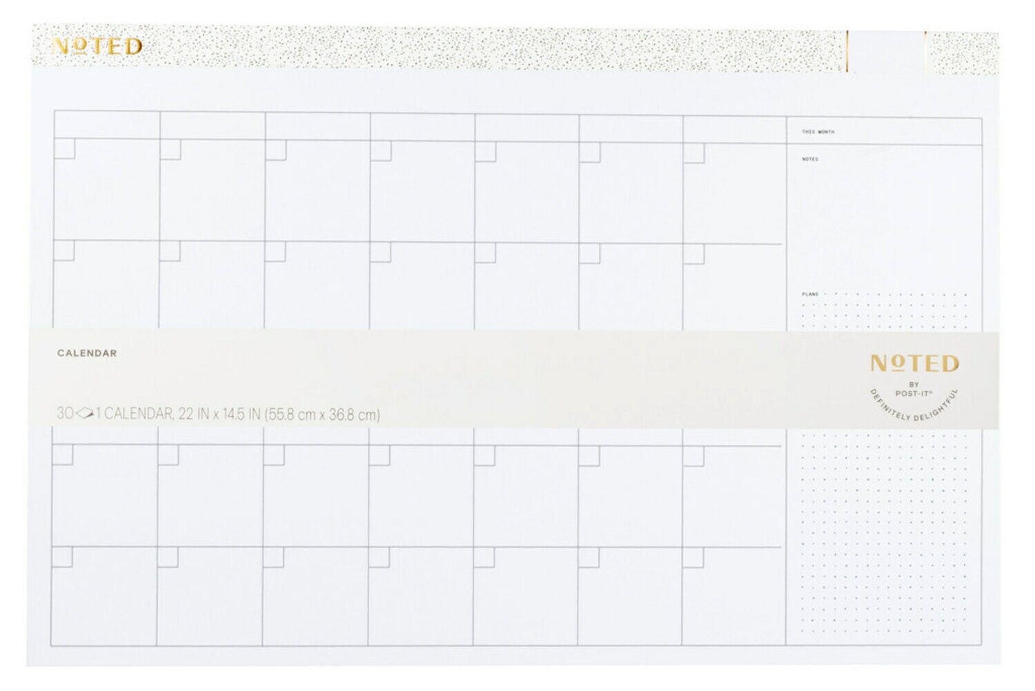 7100265100 - Post-it Calendar NTD5-CAL, 22 in x 14.5 in (55.8 cm x 36.8 cm)