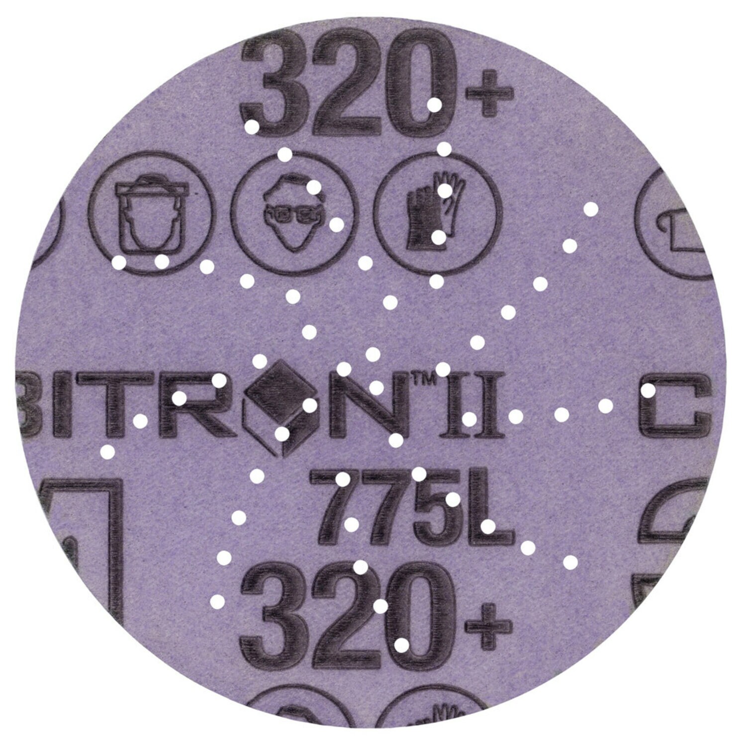 7100145433 - 3M Xtract Cubitron II Film Disc 775L, 320+ 3MIL, 3 in, Die 300DS, 50/Carton, 250 ea/Case