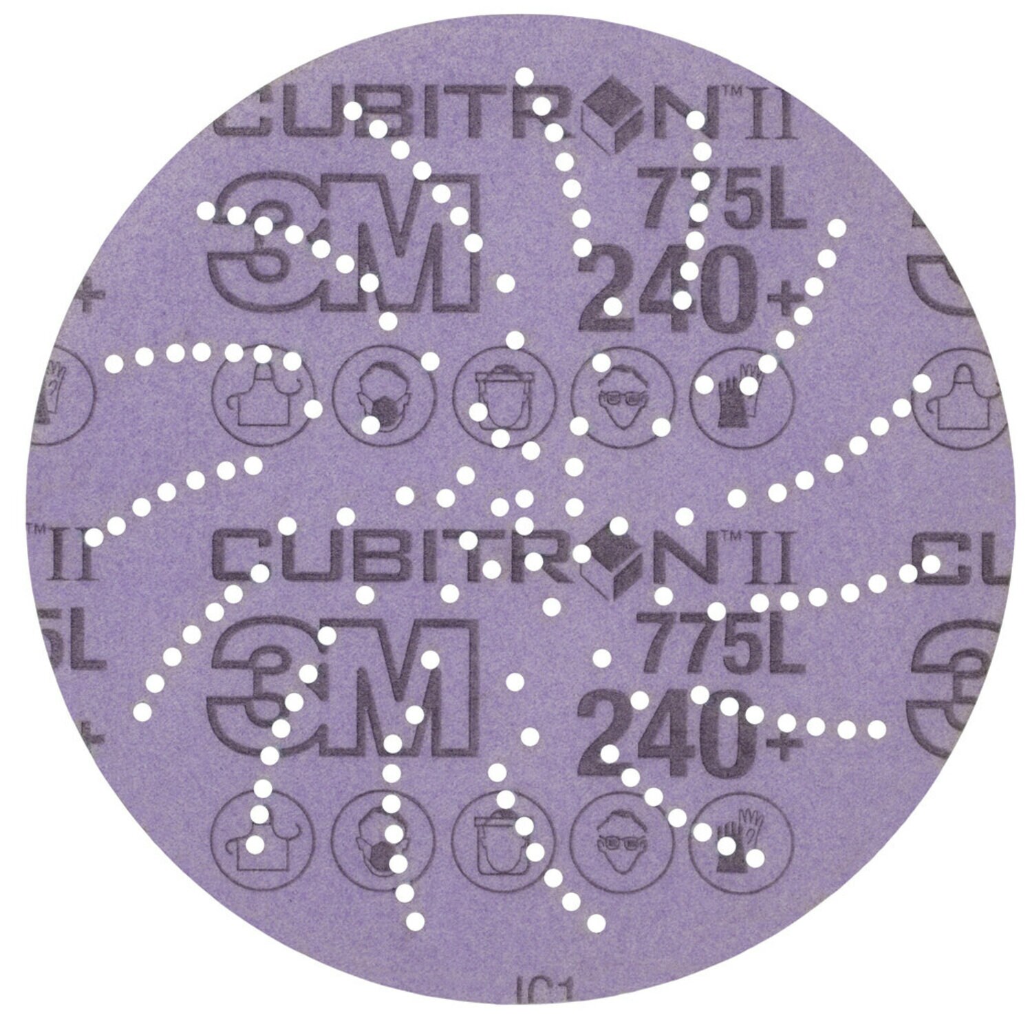 7100145362 - 3M Xtract Cubitron II Film Disc 775L, 240+ 3MIL, 5 in, Die 500LG, 50/Carton, 250 ea/Case