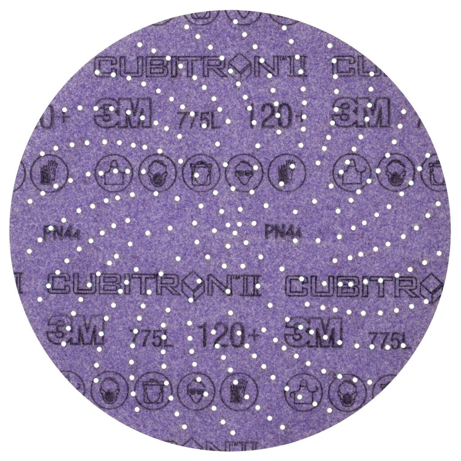 7100246524 - 3M Xtract Cubitron II Film Disc 775L, 120+ 3MIL, 8 in, Die 800LG, 50/Carton, 250 ea/Case