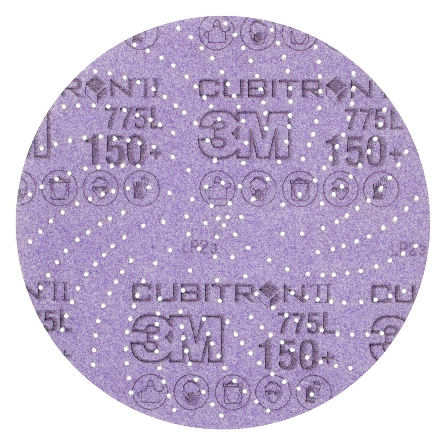 7100248339 - 3M Xtract Cubitron II Film Disc 775L, 150+ 3MIL, 8 in, Die 800LG, 50/Carton, 250 ea/Case