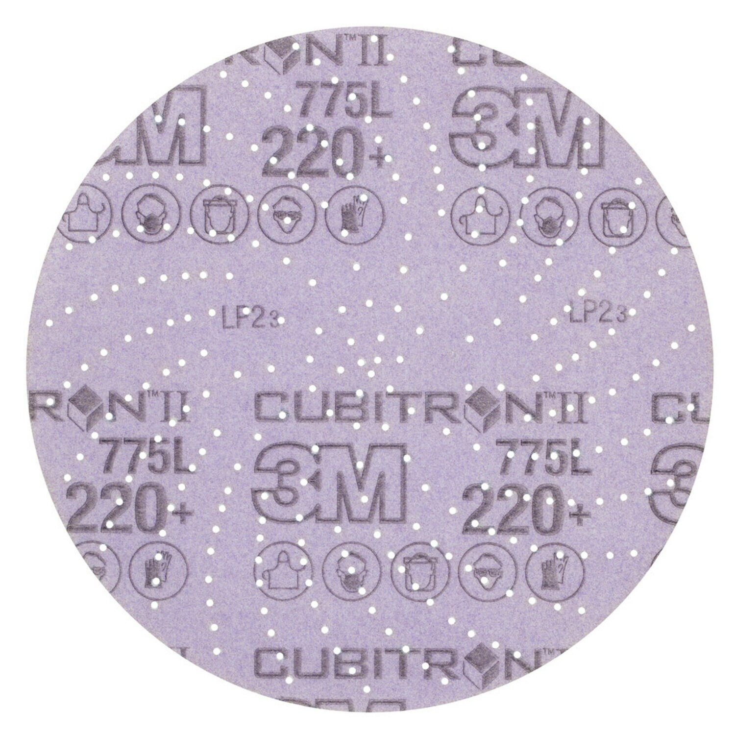 7100246533 - 3M Xtract Cubitron II Film Disc 775L, 220+ 3MIL, 8 in, Die 800LG, 50/Carton, 250 ea/Case