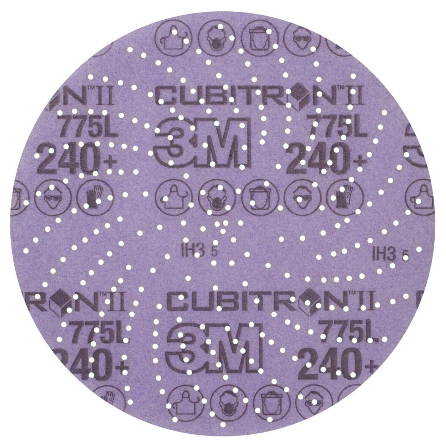 7100246535 - 3M Xtract Cubitron II Film Disc 775L, 240+ 3MIL, 8 in, Die 800LG, 50/Carton, 250 ea/Case