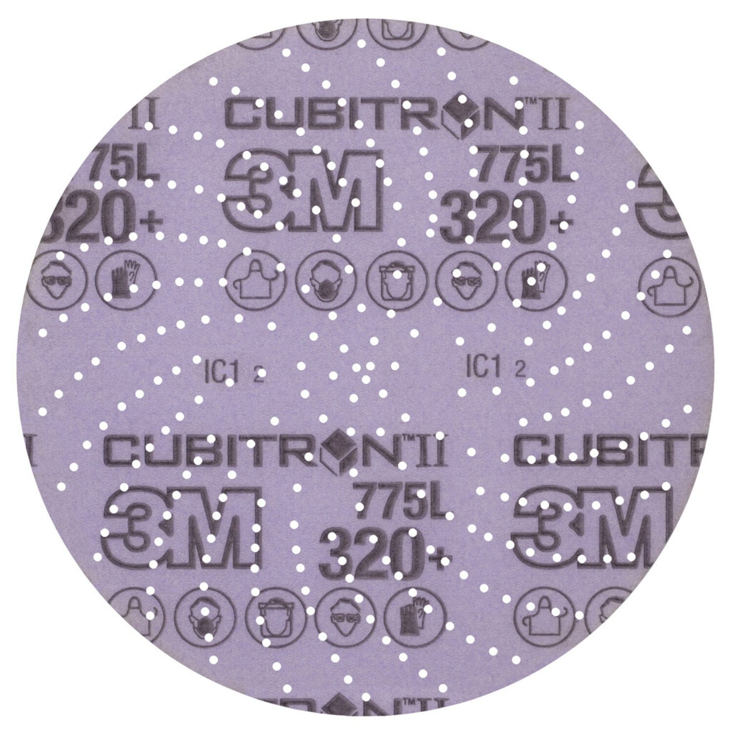 7100246534 - 3M Xtract Cubitron II Film Disc 775L, 320+ 3MIL, 8 in, Die 800LG, 50/Carton, 250 ea/Case