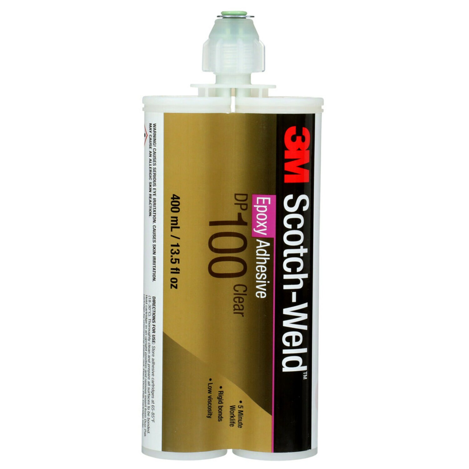 7000121318 - 3M Scotch-Weld Epoxy Adhesive DP100, Clear, 400 mL Duo-Pak, 6 Pack/Case