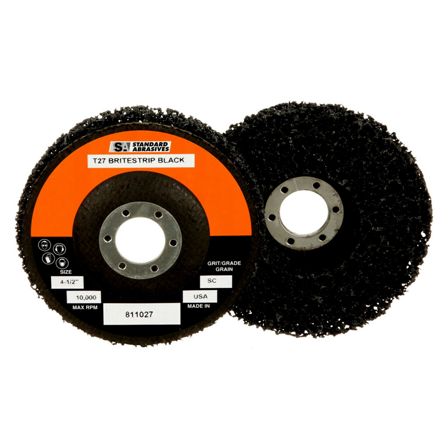 7000046837 - Standard Abrasives Cleaning Disc, 811027, T27, 4-1/2 in x 1/2 in x 7/8 in, Nylon, 5/Carton, 50 ea/Case