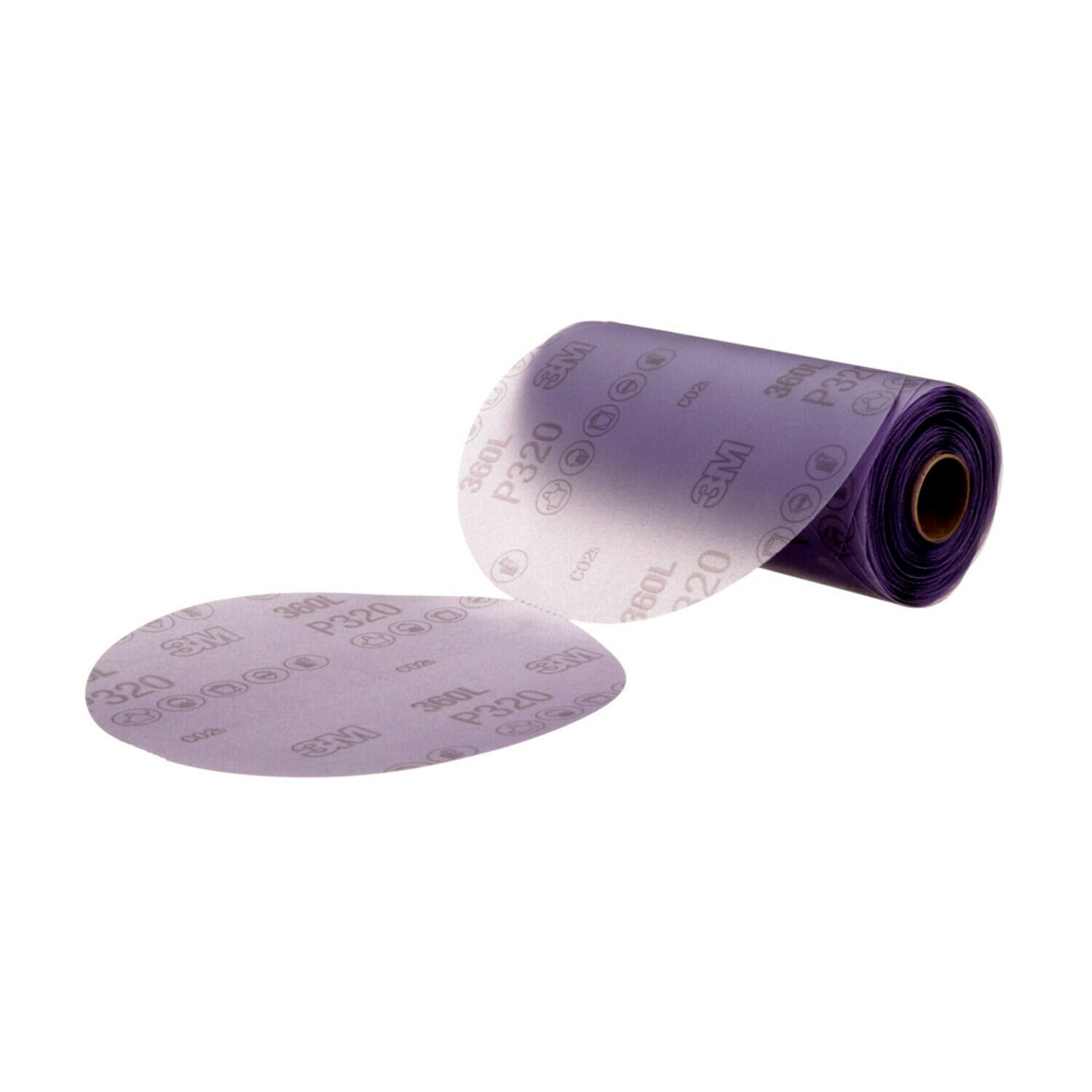 7000120261 - 3M Stikit Film Disc Roll 360L, 6 in x NH P320, 100 Discs/Roll, 4 Rolls/Case
