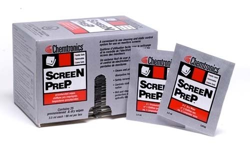 CSP20 - CHEMTRONICS SCREEN PREP CLEANING AND STATIC CONTROL WIPES