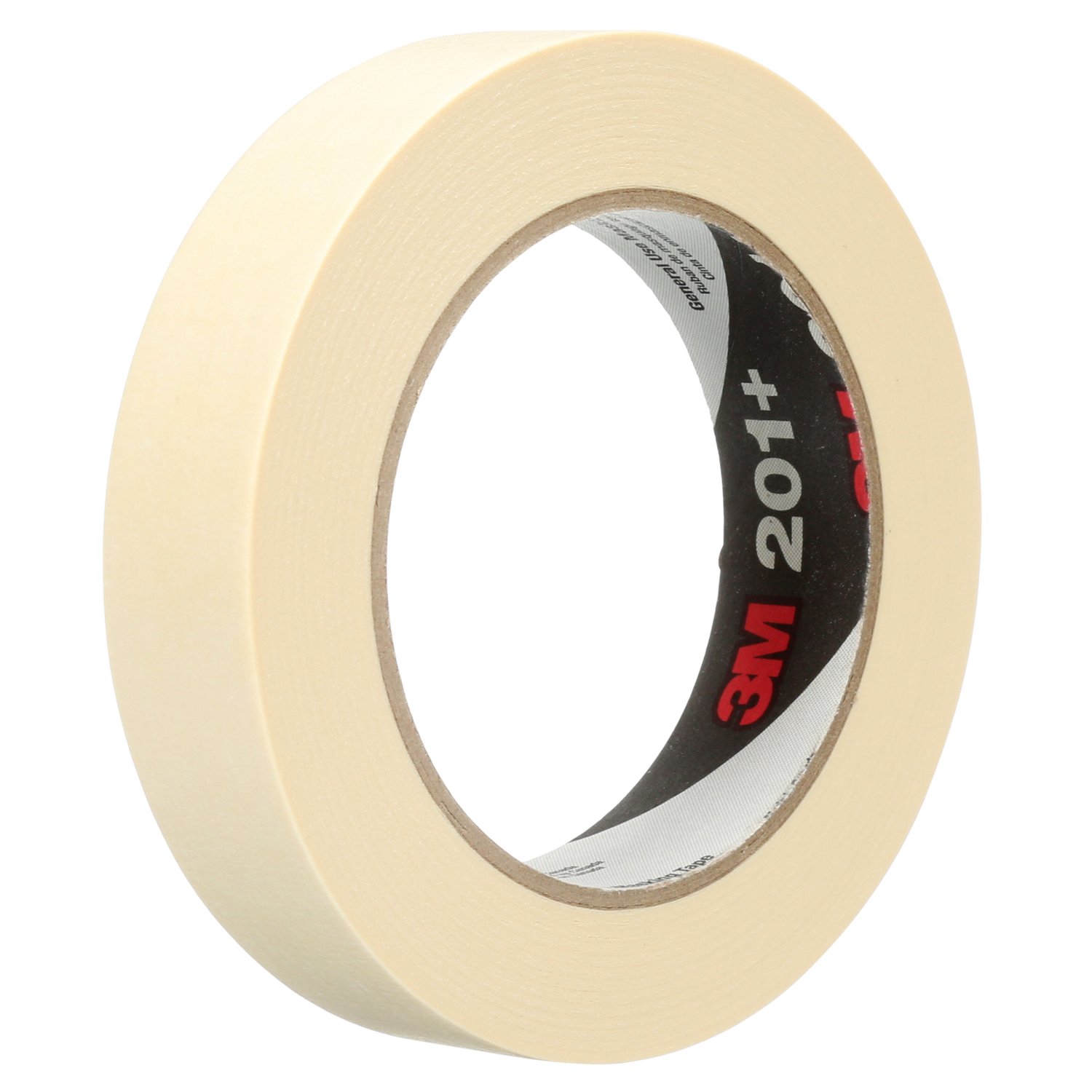 7000148416 - 3M General Use Masking Tape 201+, Tan, 24 mm x 55 m, 4.4 mil, 36 Roll/Case, Individually Wrapped Conveniently Packaged