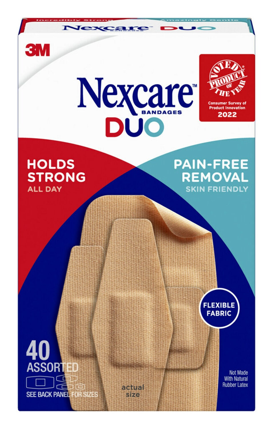 7100241251 - Nexcare DUO Bandages DSA-40, Assorted 40 ct