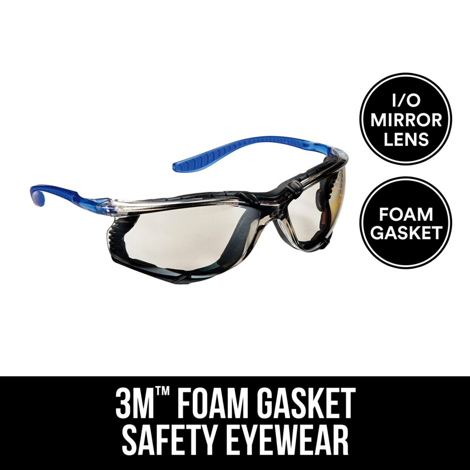 7100158661 - 3M Performance Eyewear Gasket Design 47200-HZ6-NA, Mirror Lens, Anti-Fog, 6ea/css