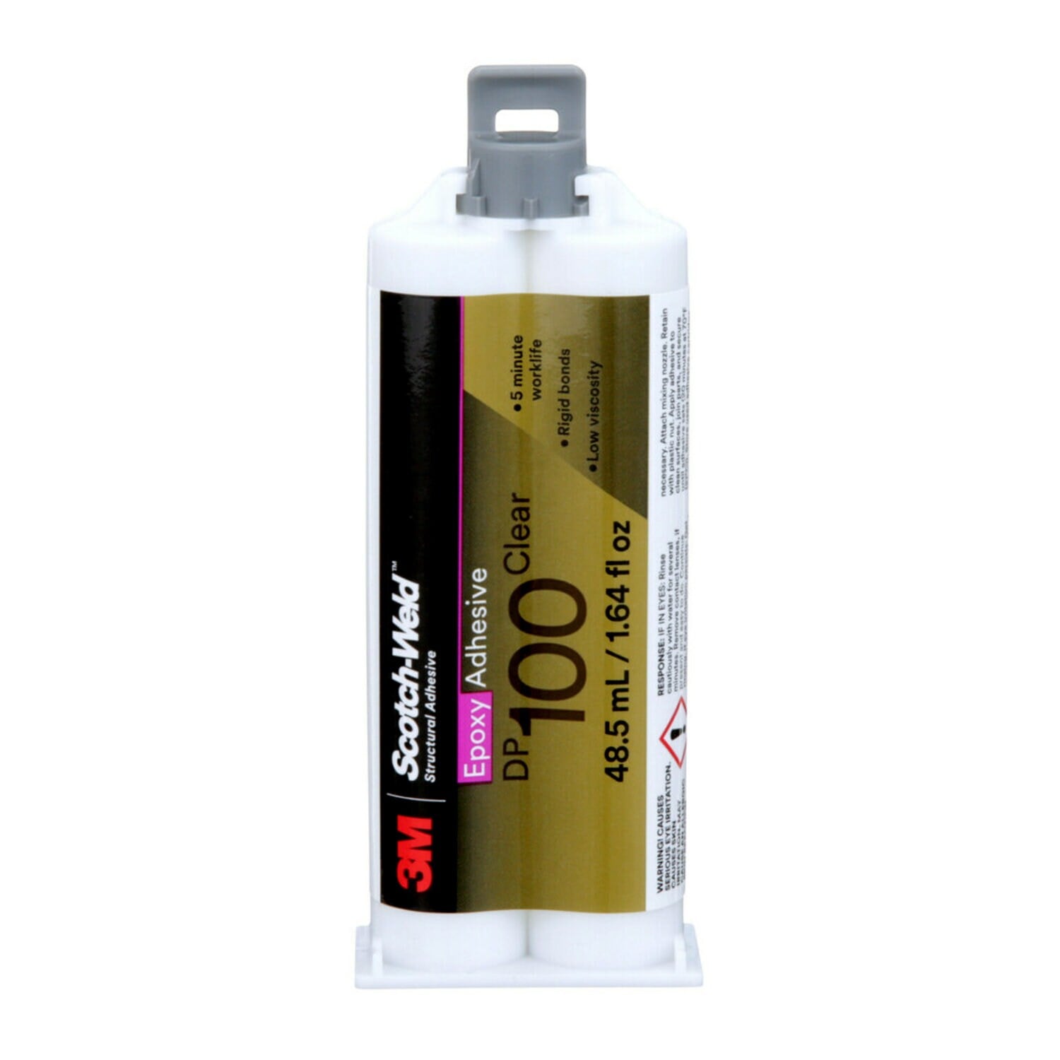 7100148763 - 3M Scotch-Weld Epoxy Adhesive DP100, Clear, 48.5 mL Duo-Pak, 12/Case